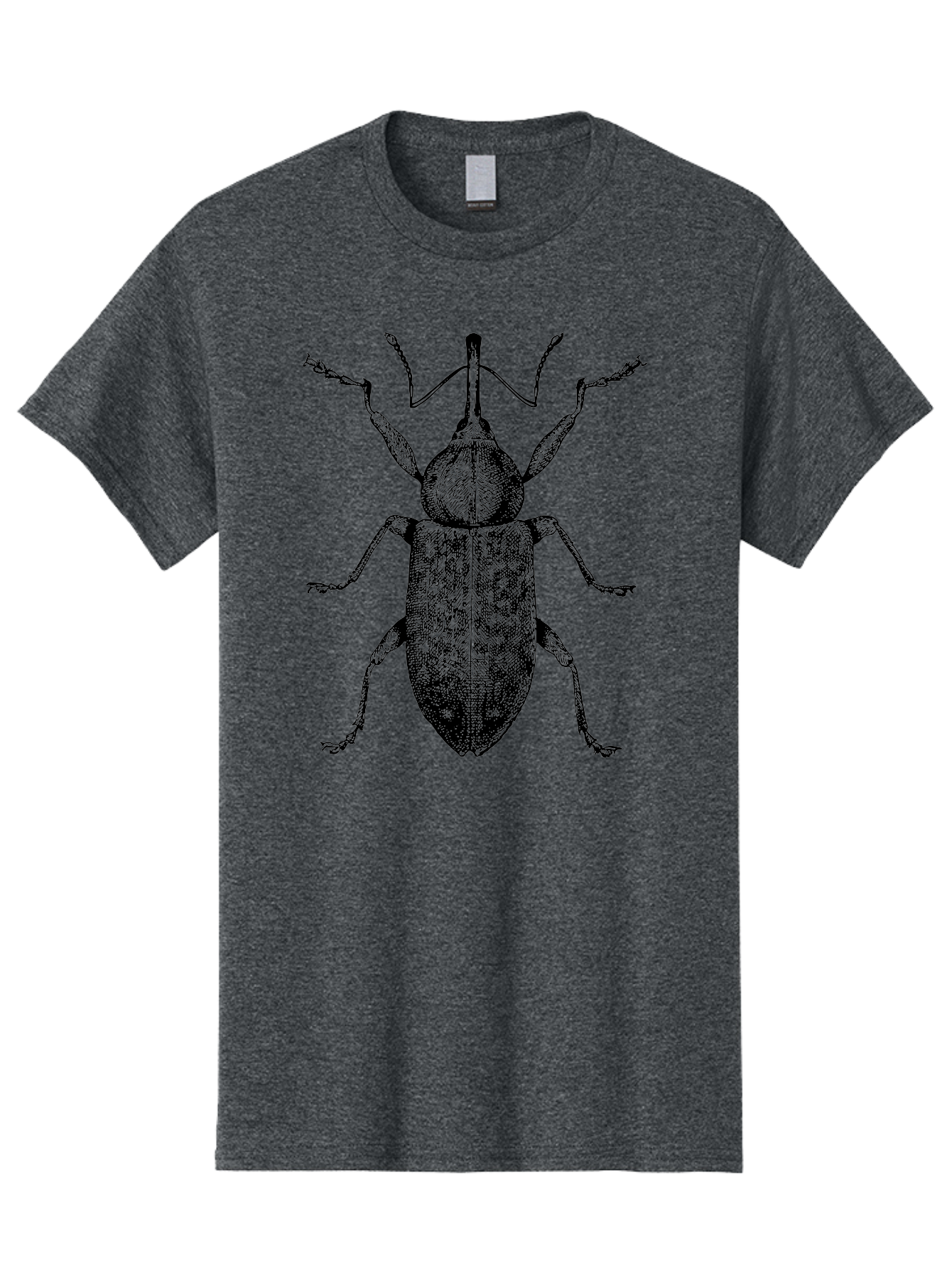 Beetle-2 Men'S Graphic Tee, 100% Cotton, Comfortable Casual Summer Wear, Machine Washable, Boll Weevil, Insect Illustration, Detailed Artwork, Weevil Species, Agricultural Pest, Entomology Art, Black And Green Illustration, Intricate Design Aab505