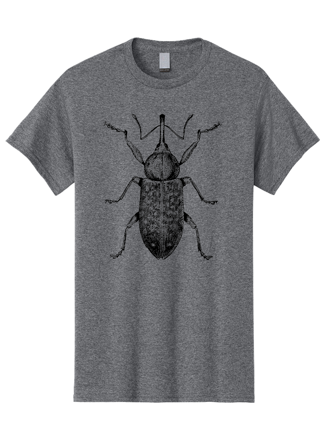 Beetle-2 Men'S Graphic Tee, 100% Cotton, Comfortable Casual Summer Wear, Machine Washable, Boll Weevil, Insect Illustration, Detailed Artwork, Weevil Species, Agricultural Pest, Entomology Art, Black And Green Illustration, Intricate Design Aab505
