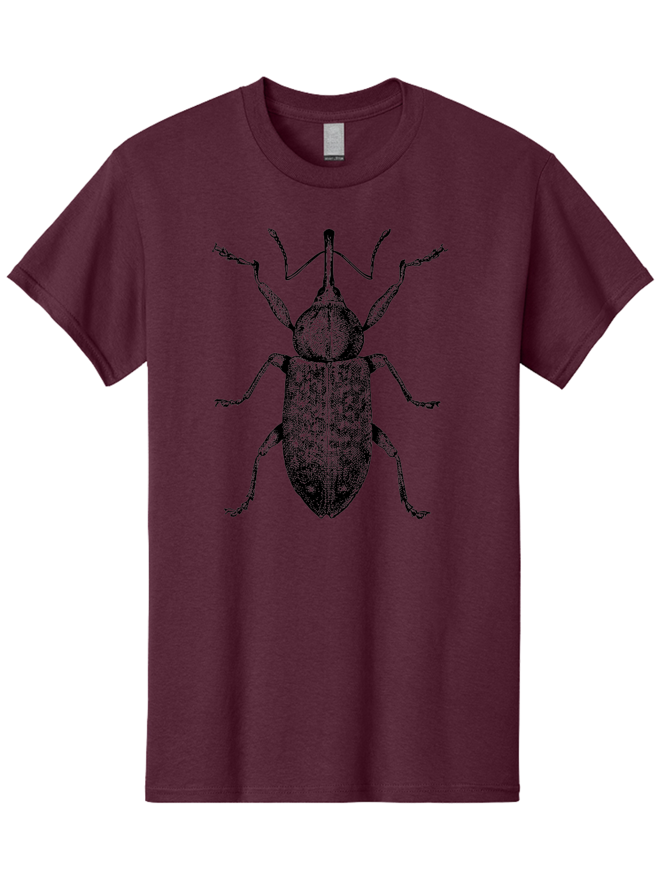 Beetle-2 Men'S Graphic Tee, 100% Cotton, Comfortable Casual Summer Wear, Machine Washable, Boll Weevil, Insect Illustration, Detailed Artwork, Weevil Species, Agricultural Pest, Entomology Art, Black And Green Illustration, Intricate Design Aab505