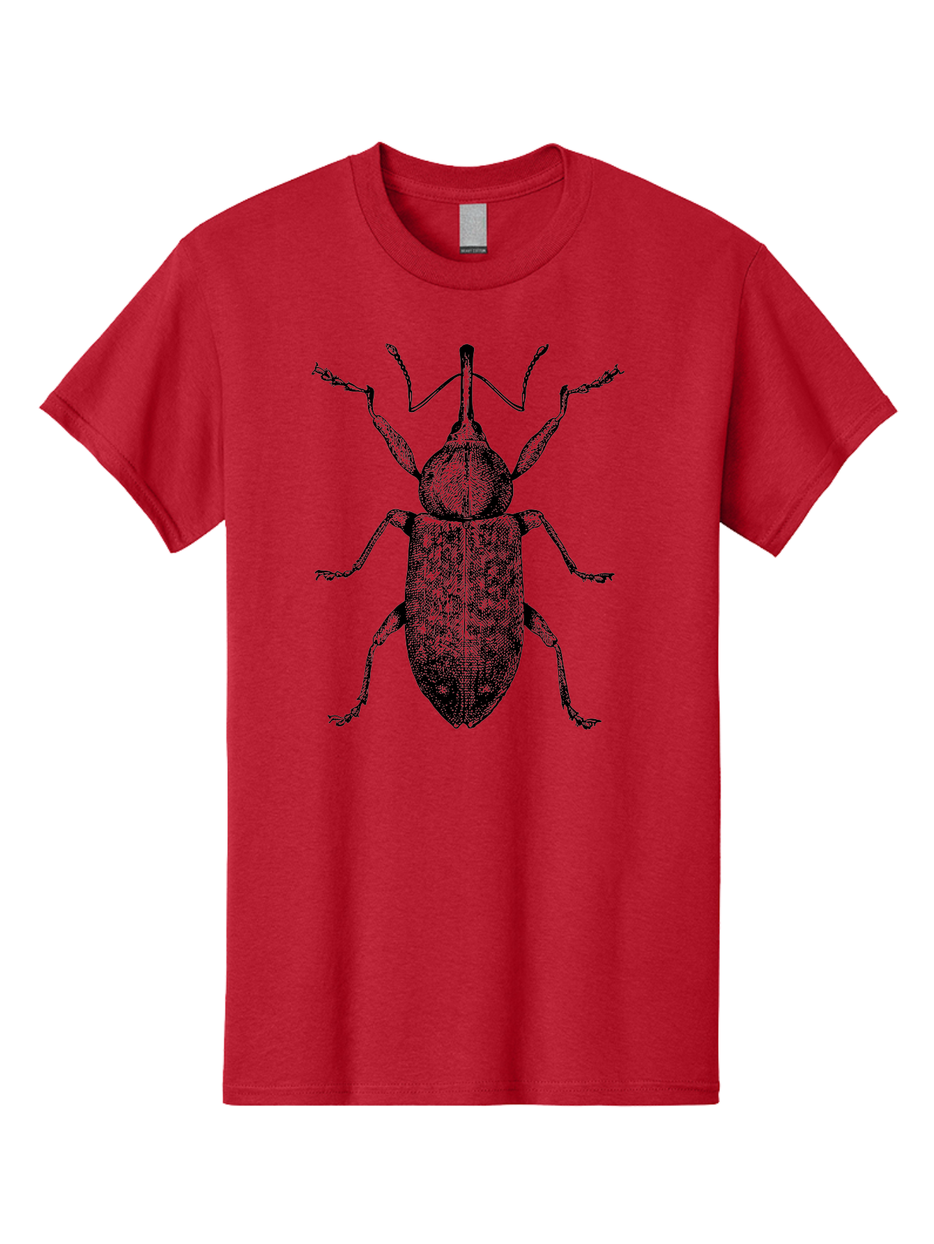 Beetle-2 Men'S Graphic Tee, 100% Cotton, Comfortable Casual Summer Wear, Machine Washable, Boll Weevil, Insect Illustration, Detailed Artwork, Weevil Species, Agricultural Pest, Entomology Art, Black And Green Illustration, Intricate Design Aab505