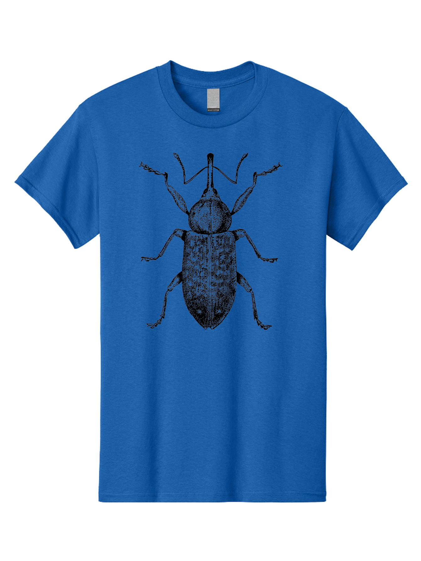 Beetle-2 Men'S Graphic Tee, 100% Cotton, Comfortable Casual Summer Wear, Machine Washable, Boll Weevil, Insect Illustration, Detailed Artwork, Weevil Species, Agricultural Pest, Entomology Art, Black And Green Illustration, Intricate Design Aab505