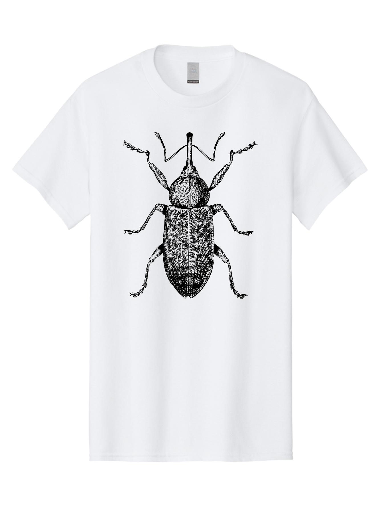 Beetle-2 Men'S Graphic Tee, 100% Cotton, Comfortable Casual Summer Wear, Machine Washable, Boll Weevil, Insect Illustration, Detailed Artwork, Weevil Species, Agricultural Pest, Entomology Art, Black And Green Illustration, Intricate Design Aab505