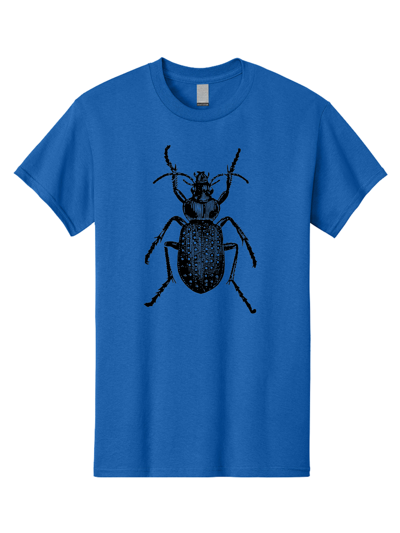 Beetle Men'S Graphic Tee, 100% Cotton, Comfortable Casual Summer Wear, Machine Washable, Black Beetle, Insect Illustration, Detailed Drawing, Entomology Art, Bug Graphic, Beetle Silhouette, Six Legs, Antennae, Insect Anatomy, Ornate Details Aab510