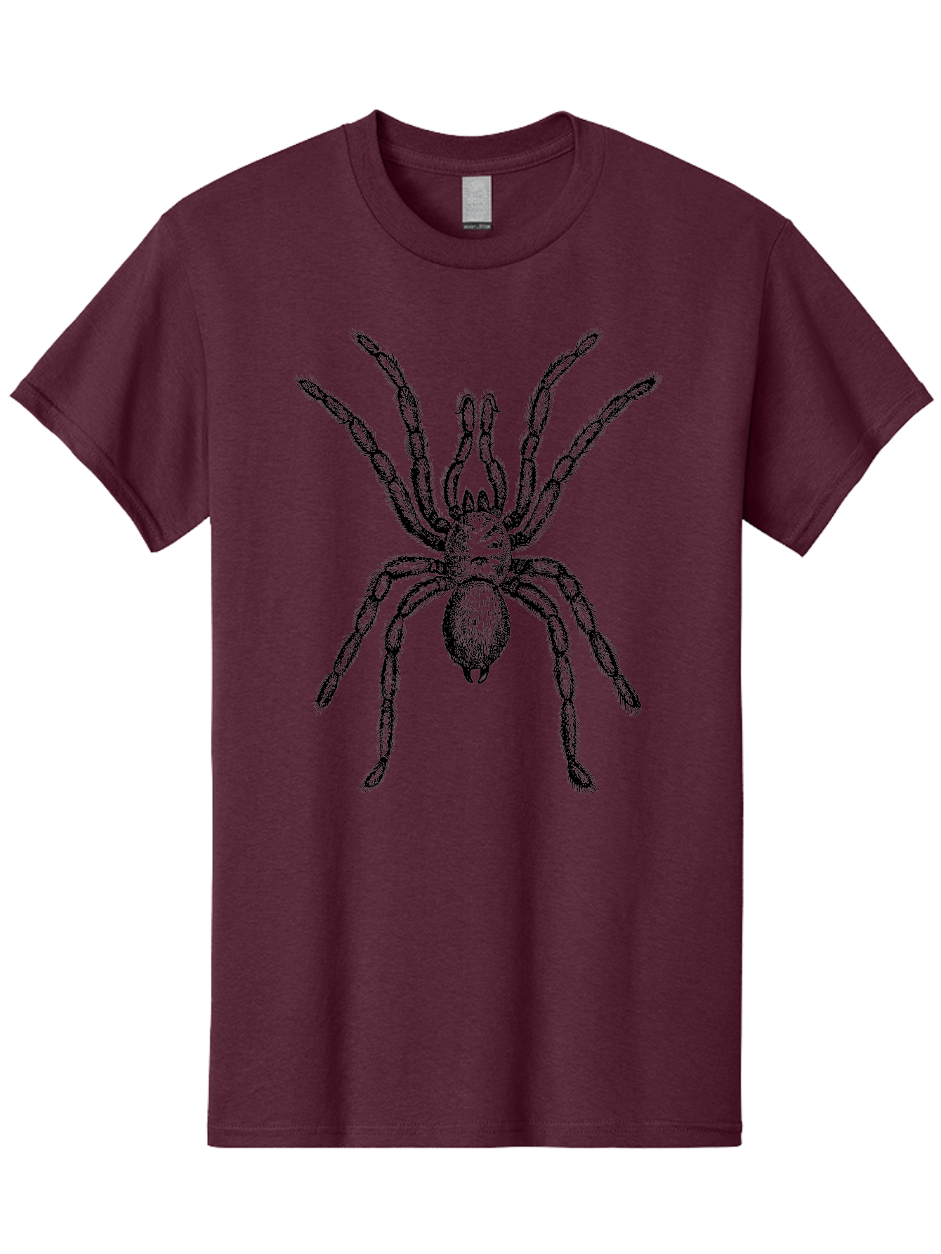 Black-Widow Men'S Graphic Tee, 100% Cotton, Comfortable Casual Summer Wear, Machine Washable, Black Widow Spider, Arachnid, Eight Legs, Venomous Spider, Spider Illustration, Detailed Drawing, Black And Green, Spider Art Aab511
