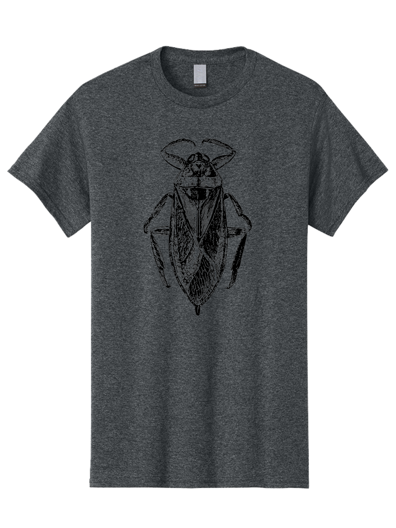 Bug-Illustration Men'S Graphic Tee, 100% Cotton, Comfortable Casual Summer Wear, Machine Washable, Insect Illustration, Entomology Art, Bug Drawing, Water Bug, Insect Anatomy, Wildlife Illustration, Detailed Artwork, Realistic Bug, Aab512