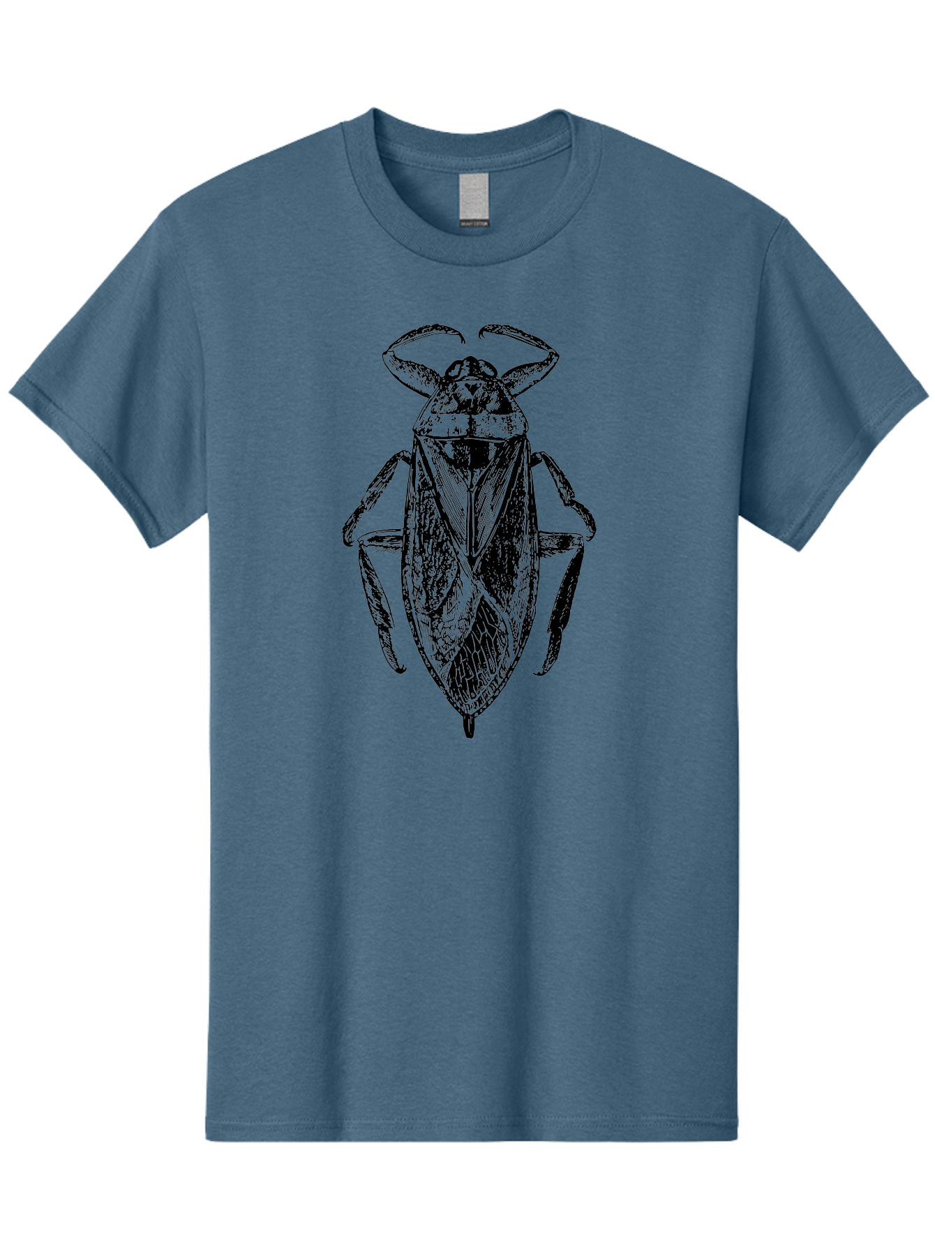 Bug-Illustration Men'S Graphic Tee, 100% Cotton, Comfortable Casual Summer Wear, Machine Washable, Insect Illustration, Entomology Art, Bug Drawing, Water Bug, Insect Anatomy, Wildlife Illustration, Detailed Artwork, Realistic Bug, Aab512