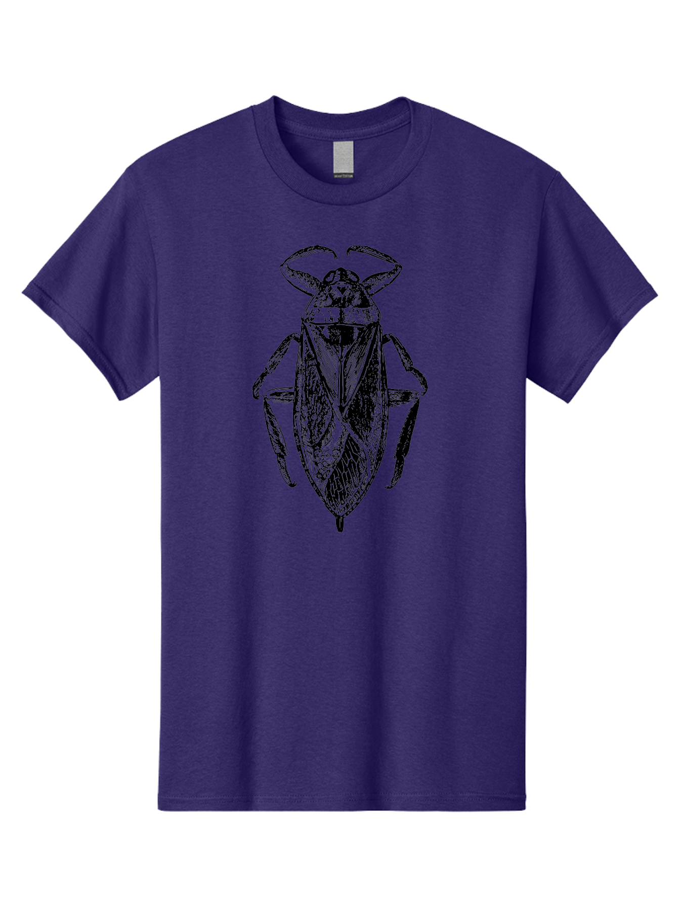 Bug-Illustration Men'S Graphic Tee, 100% Cotton, Comfortable Casual Summer Wear, Machine Washable, Insect Illustration, Entomology Art, Bug Drawing, Water Bug, Insect Anatomy, Wildlife Illustration, Detailed Artwork, Realistic Bug, Aab512