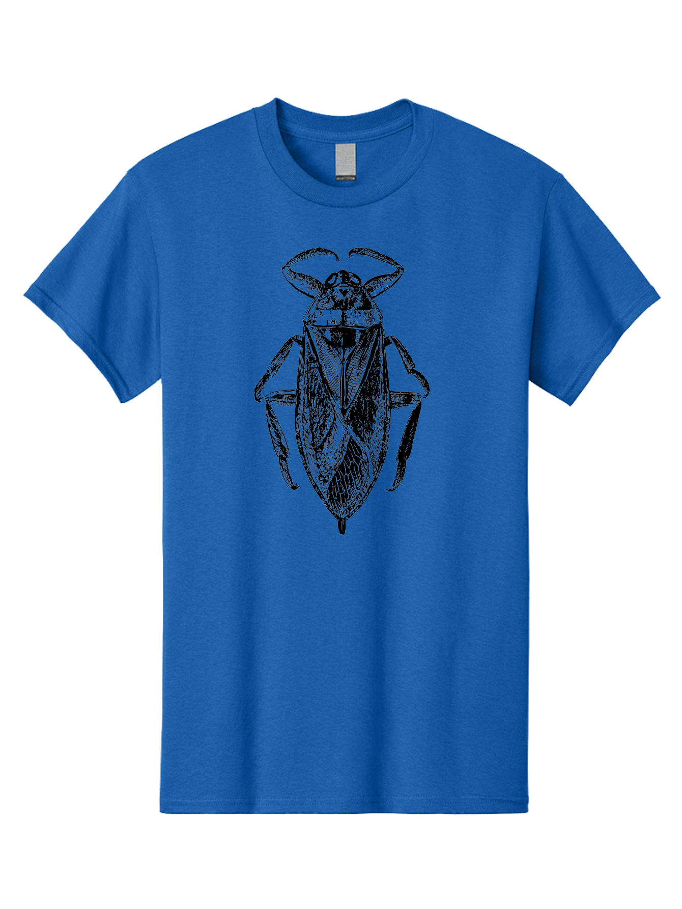 Bug-Illustration Men'S Graphic Tee, 100% Cotton, Comfortable Casual Summer Wear, Machine Washable, Insect Illustration, Entomology Art, Bug Drawing, Water Bug, Insect Anatomy, Wildlife Illustration, Detailed Artwork, Realistic Bug, Aab512