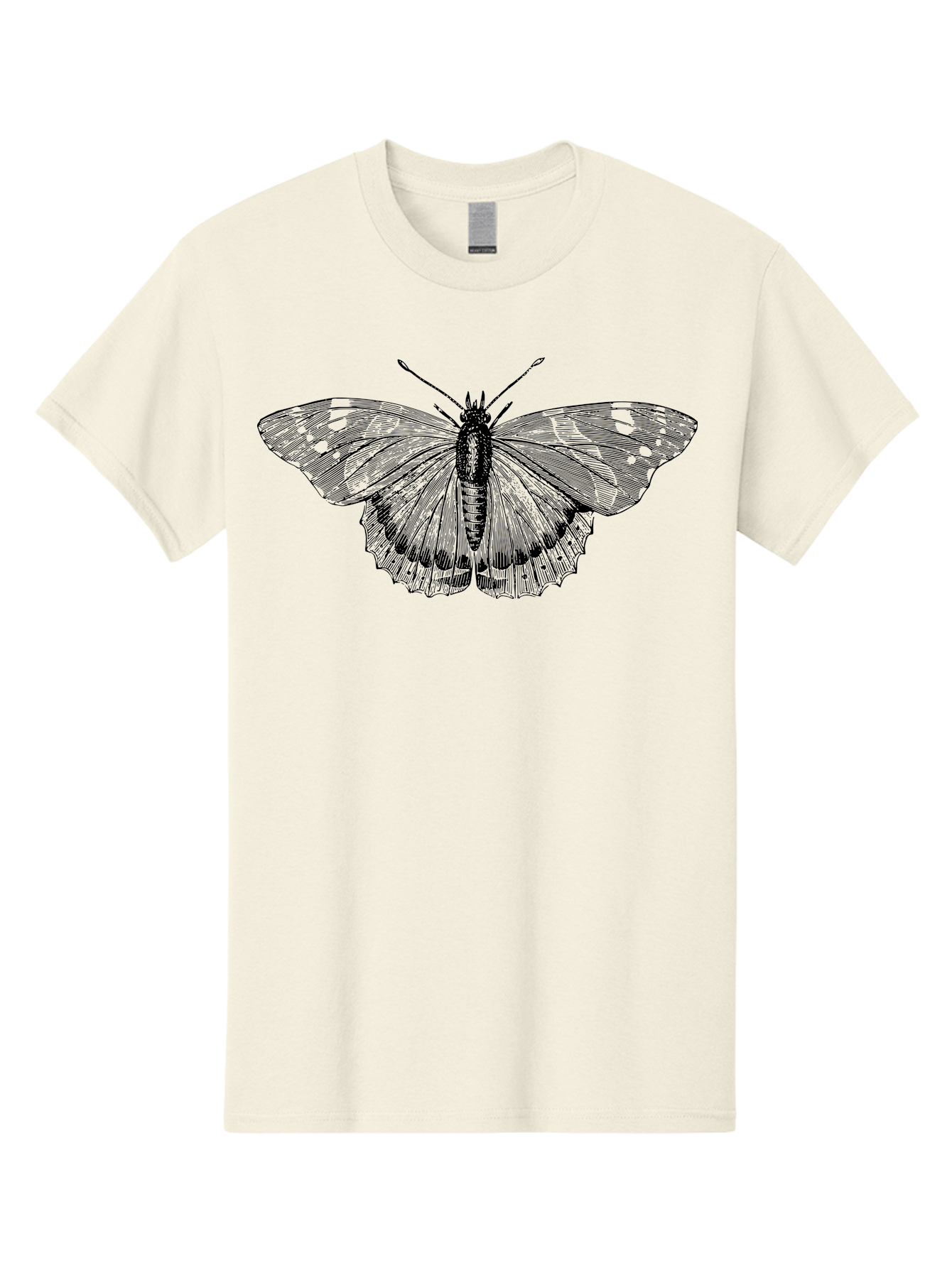 Butterfly-1 Men'S Graphic Tee, 100% Cotton, Comfortable Casual Summer Wear, Machine Washable, Butterfly With Open Wings, Detailed Illustration, Insect Art, Wing Patterns, Insect Anatomy, Natural Design, Delicate Lines Aab513