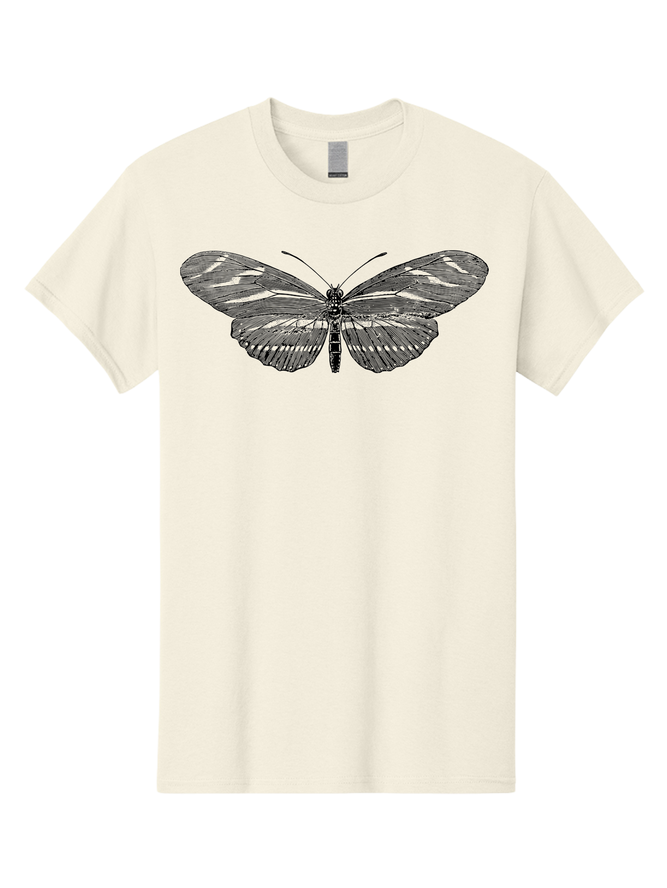 Butterfly-Silhouette-1 Men'S Graphic Tee, 100% Cotton, Comfortable Casual Summer Wear, Machine Washable, Delicate Butterfly, Intricate Details, Transparent Wings, Abstract Art, Insect Close-Up, Graphic Design Aab515