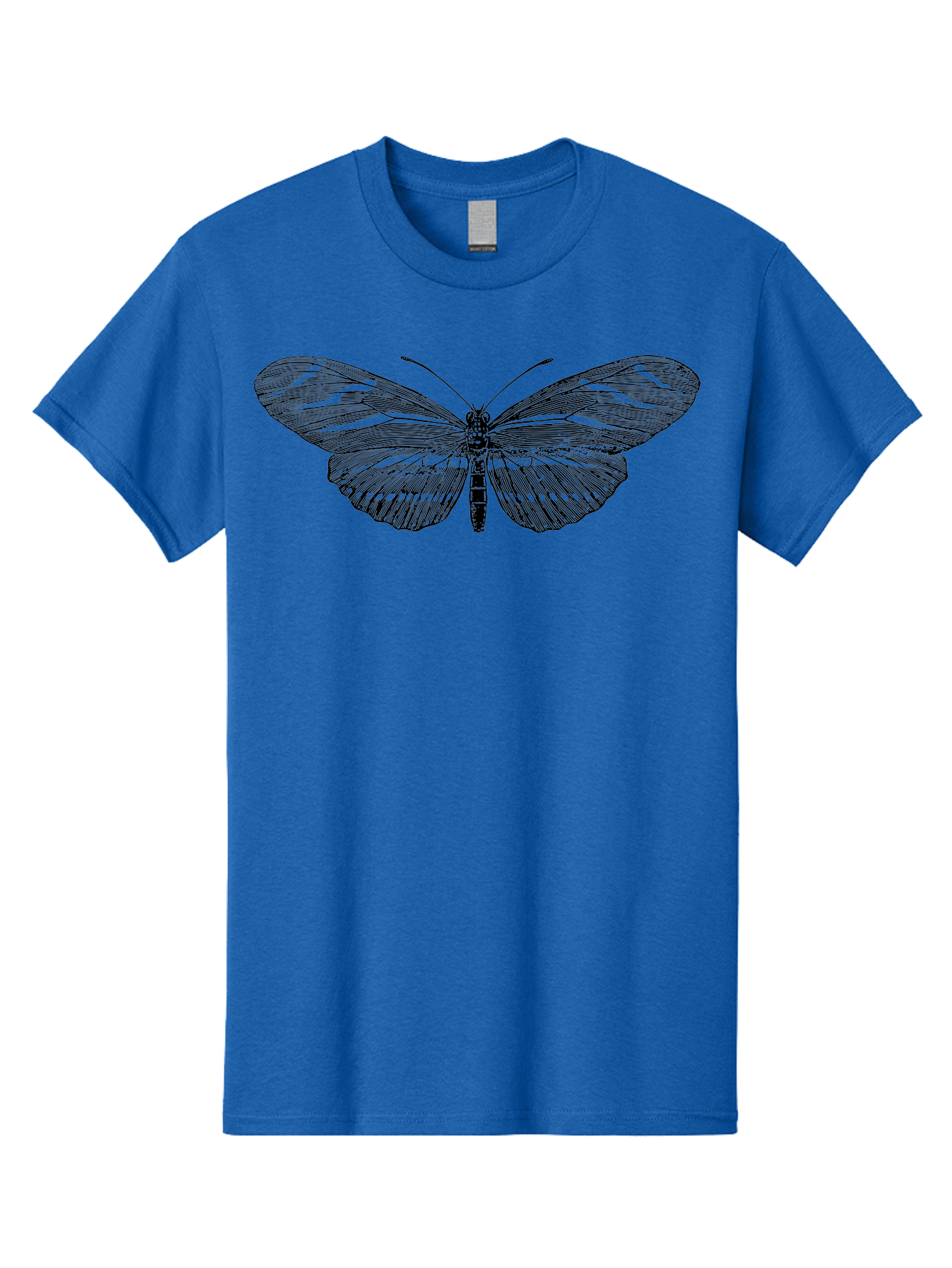Butterfly-Silhouette-1 Men'S Graphic Tee, 100% Cotton, Comfortable Casual Summer Wear, Machine Washable, Delicate Butterfly, Intricate Details, Transparent Wings, Abstract Art, Insect Close-Up, Graphic Design Aab515