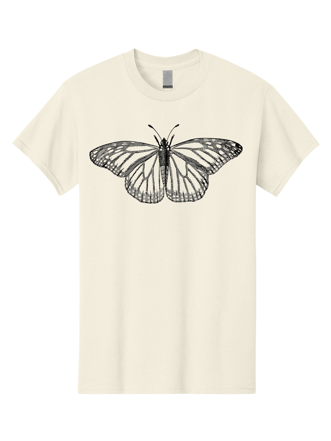 Butterfly Men'S Graphic Tee, 100% Cotton, Comfortable Casual Summer Wear, Machine Washable, Black Butterfly, Transparent Wings, Intricate Details, Delicate Patterns, Winged Insect, Symbolic Creature, Artistic Design, Natural Wonder, Aab517