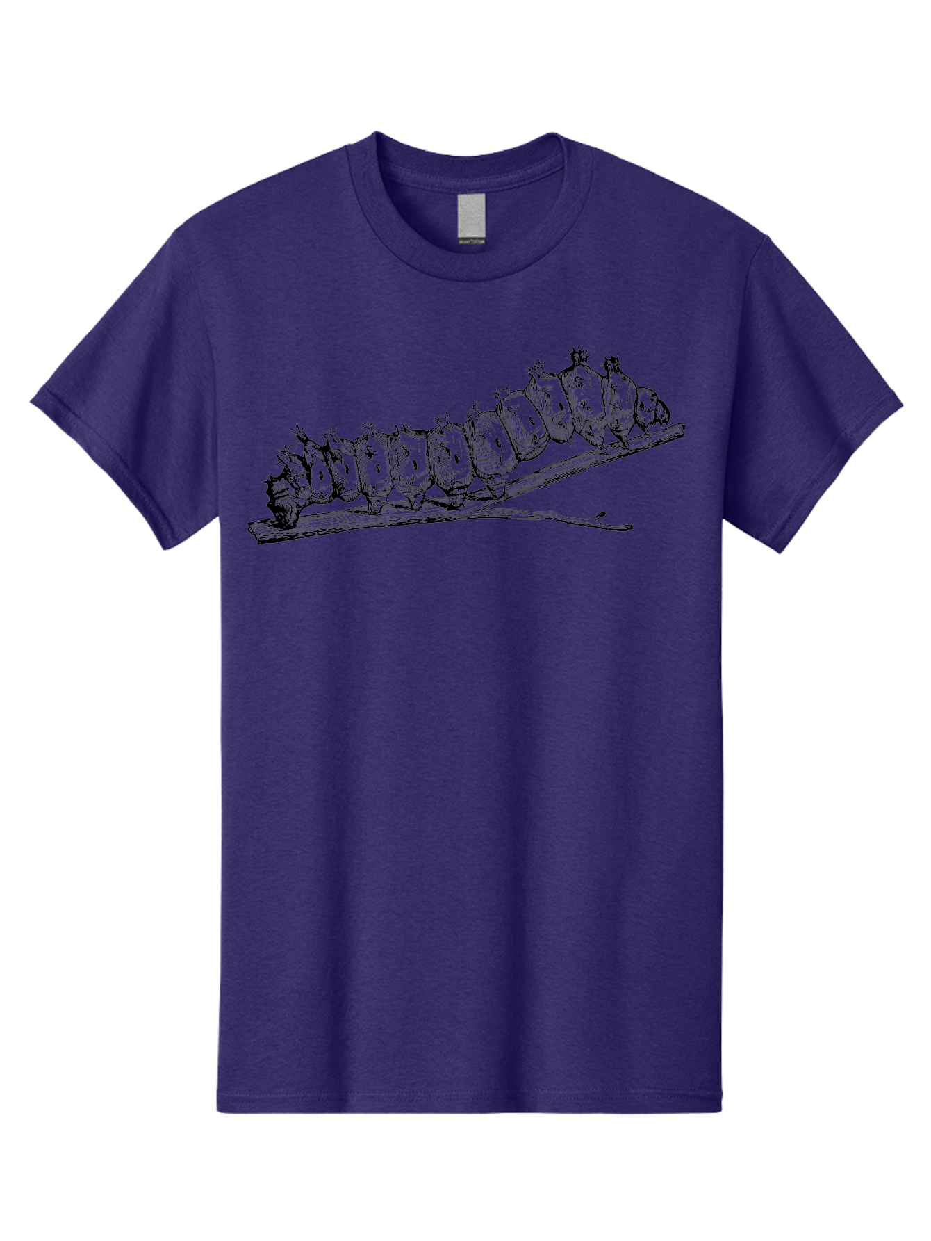 Caterpillar-On-Branch Men'S Graphic Tee, 100% Cotton, Comfortable Casual Summer Wear, Machine Washable, Caterpillar On Branch, Insect Metamorphosis, Garden Pests, Butterfly Life Cycle, Caterpillar Stages, Insect Illustration, Entomology Art Aab518