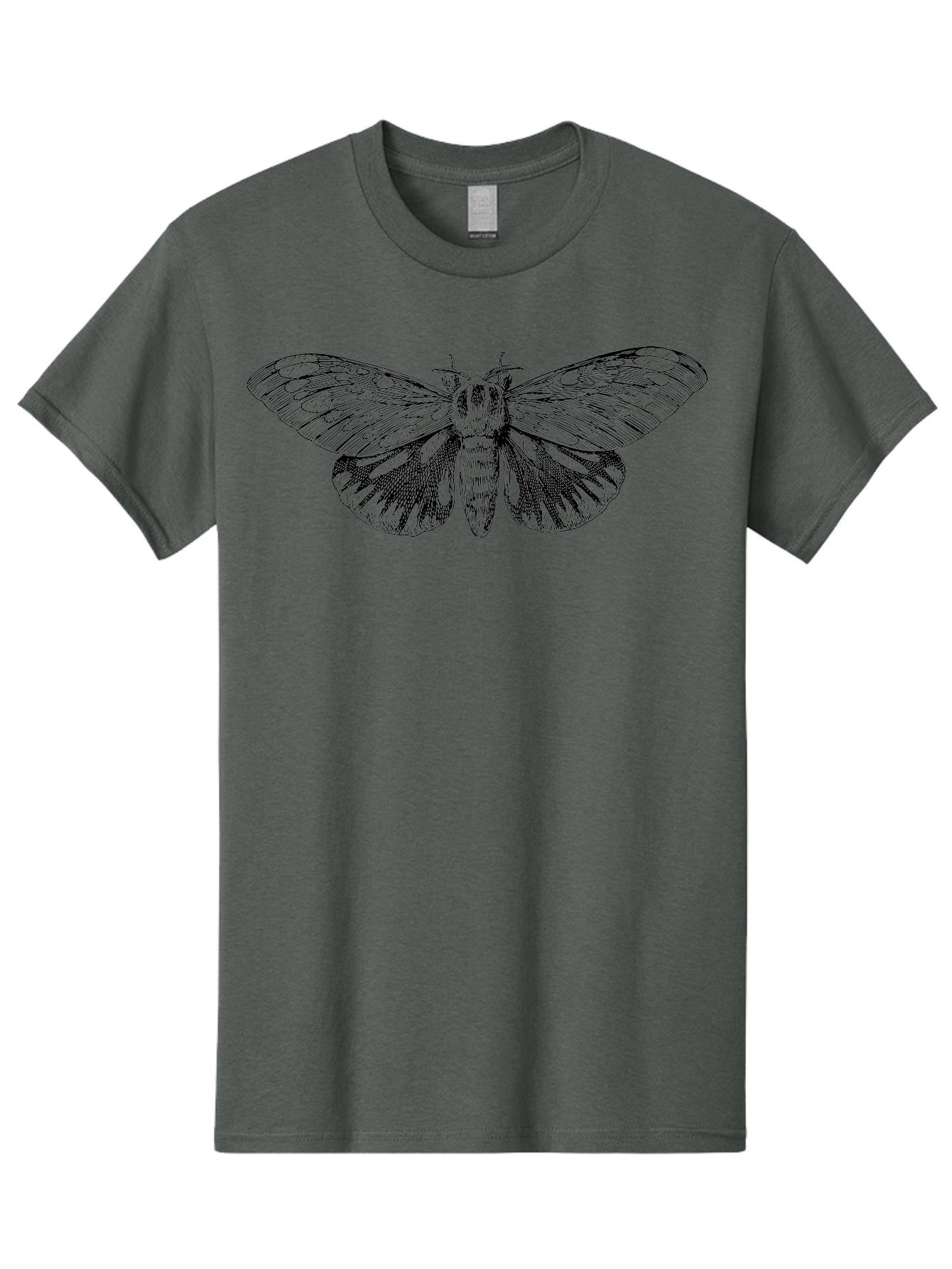 Death-S-Head-Hawkmoth Men'S Graphic Tee, 100% Cotton, Comfortable Casual Summer Wear, Machine Washable, Moth Illustration, Insect Art, Detailed Drawing, Butterfly Design, Wing Pattern, Entomology, Delicate Wings, Ornate Details, Abstract Art Aab527