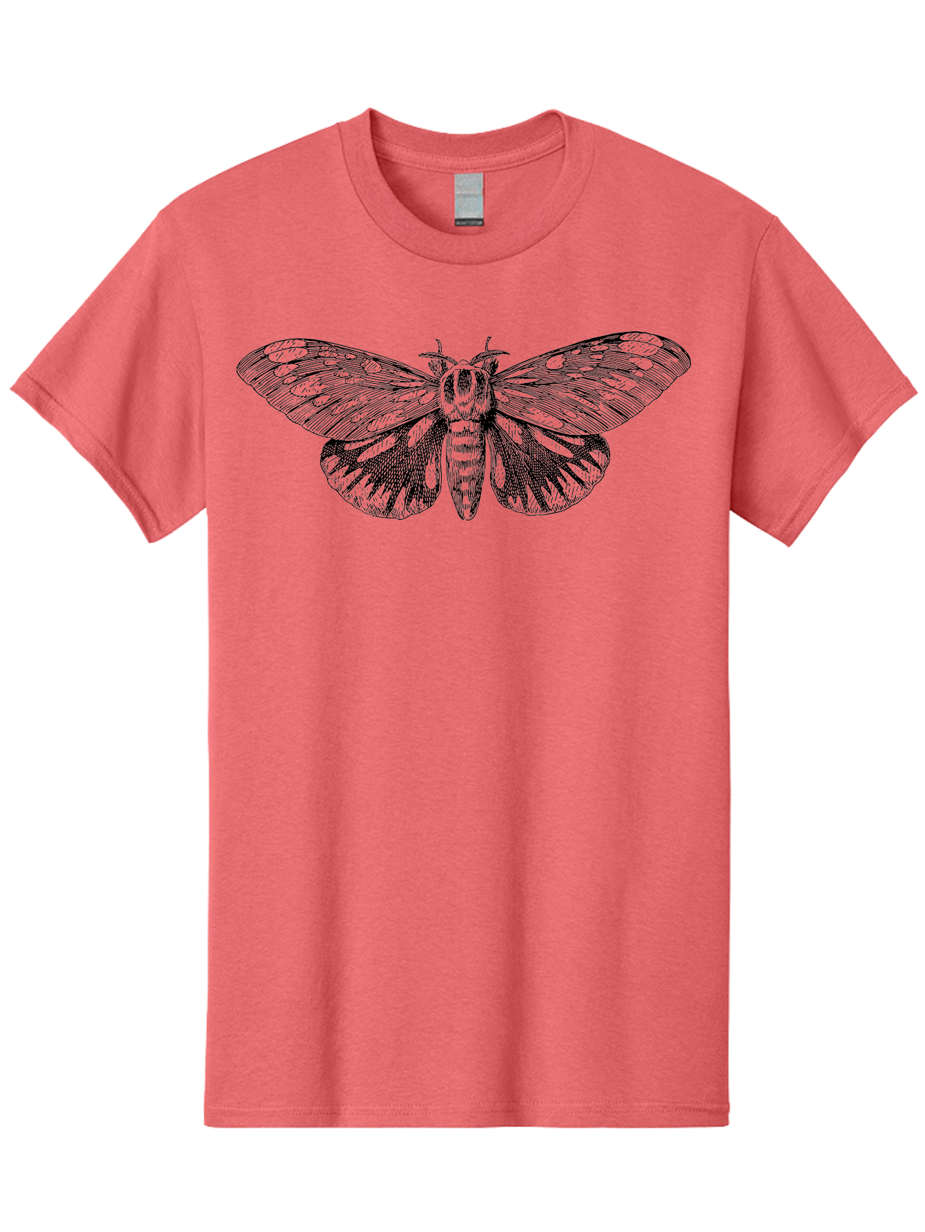 Death-S-Head-Hawkmoth Men'S Graphic Tee, 100% Cotton, Comfortable Casual Summer Wear, Machine Washable, Moth Illustration, Insect Art, Detailed Drawing, Butterfly Design, Wing Pattern, Entomology, Delicate Wings, Ornate Details, Abstract Art Aab527