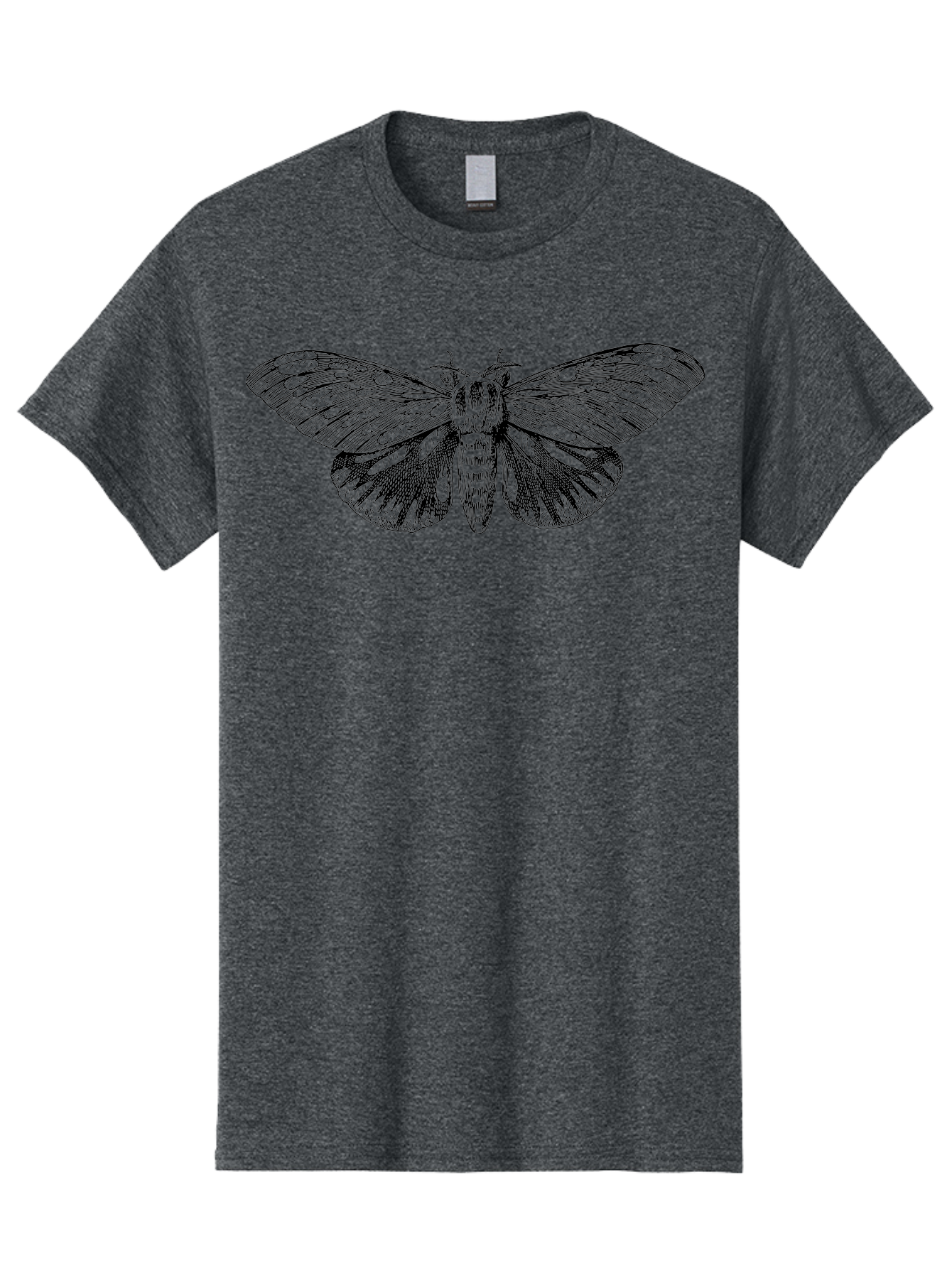 Death-S-Head-Hawkmoth Men'S Graphic Tee, 100% Cotton, Comfortable Casual Summer Wear, Machine Washable, Moth Illustration, Insect Art, Detailed Drawing, Butterfly Design, Wing Pattern, Entomology, Delicate Wings, Ornate Details, Abstract Art Aab527