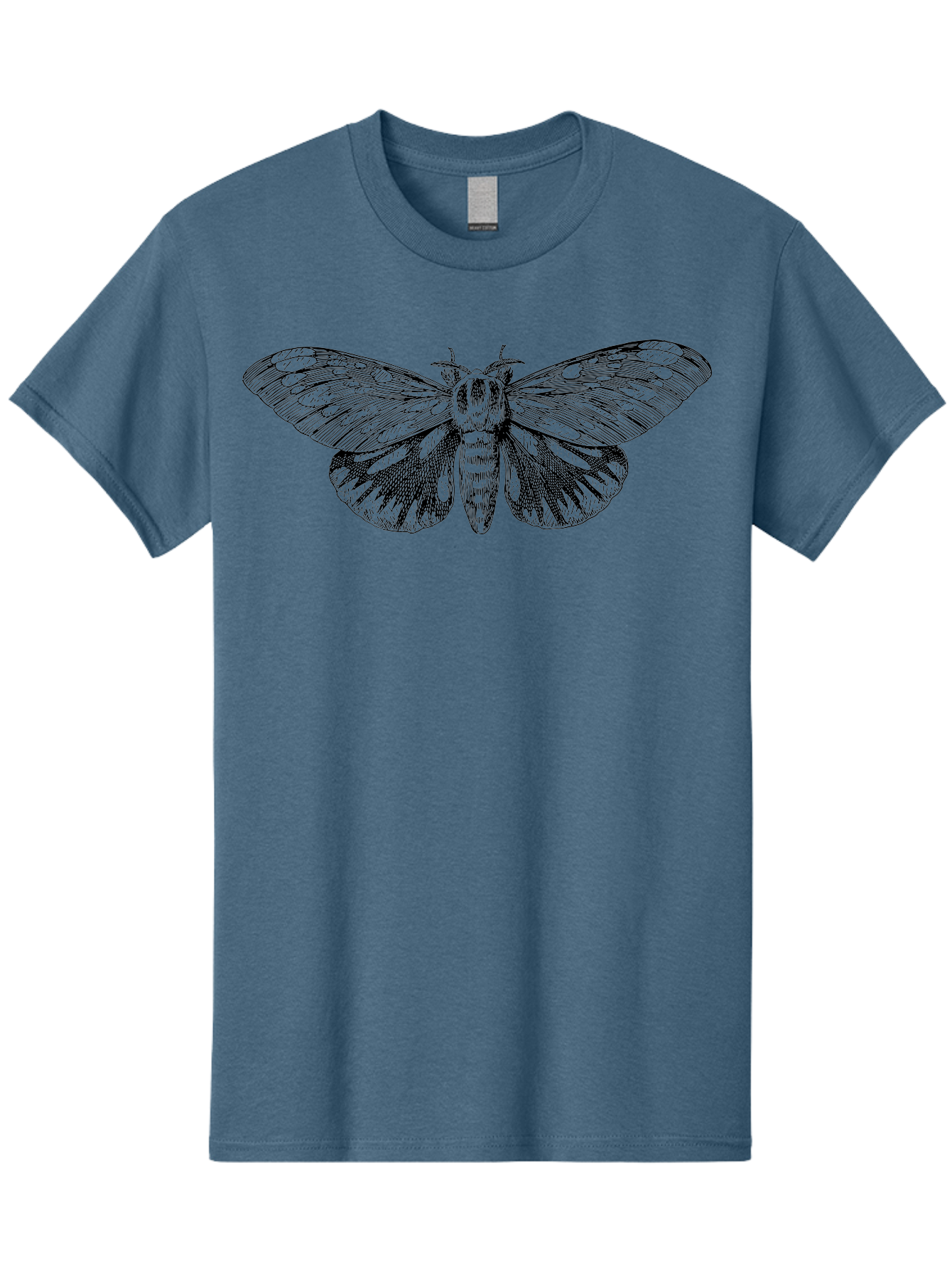 Death-S-Head-Hawkmoth Men'S Graphic Tee, 100% Cotton, Comfortable Casual Summer Wear, Machine Washable, Moth Illustration, Insect Art, Detailed Drawing, Butterfly Design, Wing Pattern, Entomology, Delicate Wings, Ornate Details, Abstract Art Aab527