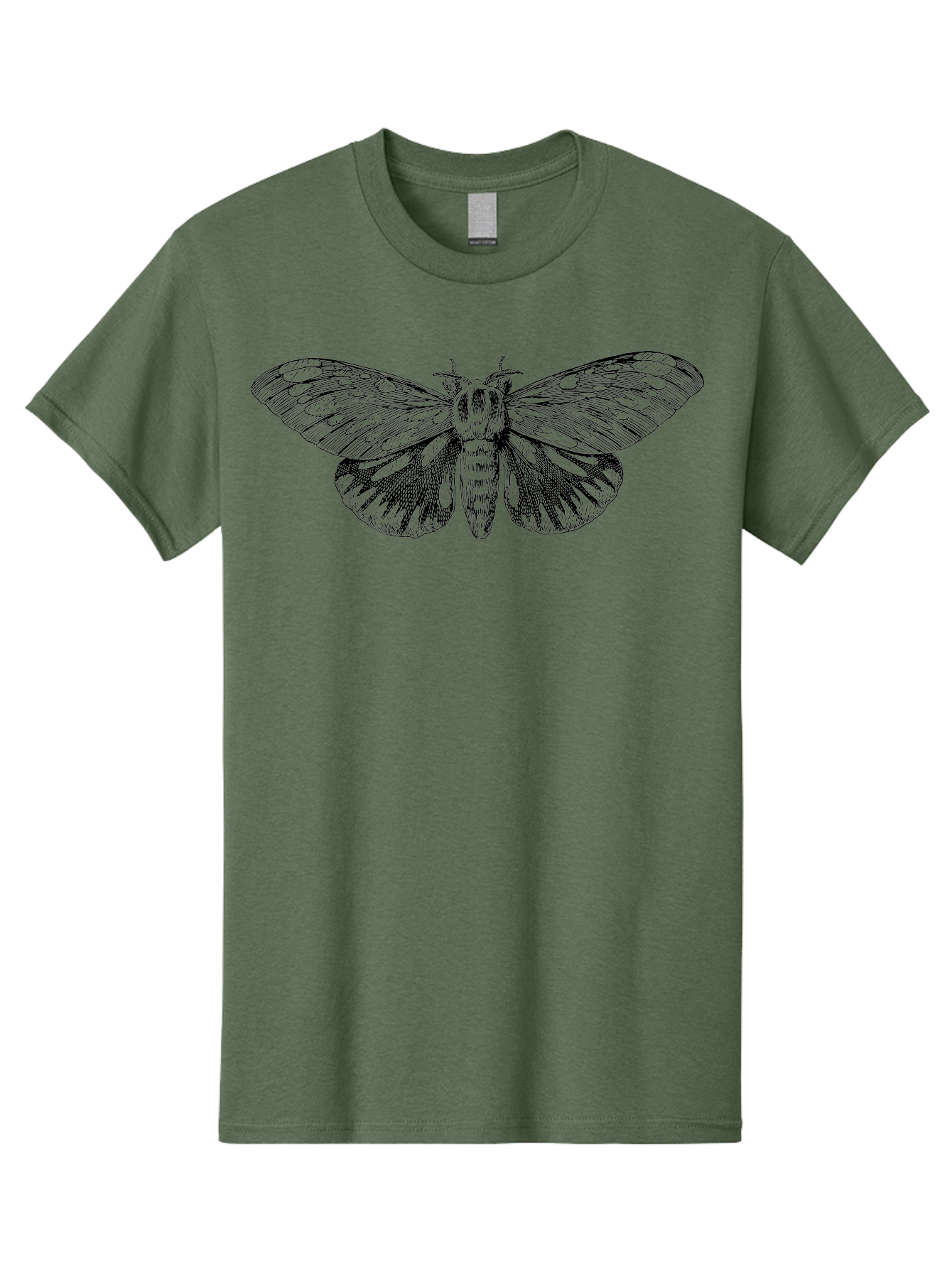 Death-S-Head-Hawkmoth Men'S Graphic Tee, 100% Cotton, Comfortable Casual Summer Wear, Machine Washable, Moth Illustration, Insect Art, Detailed Drawing, Butterfly Design, Wing Pattern, Entomology, Delicate Wings, Ornate Details, Abstract Art Aab527