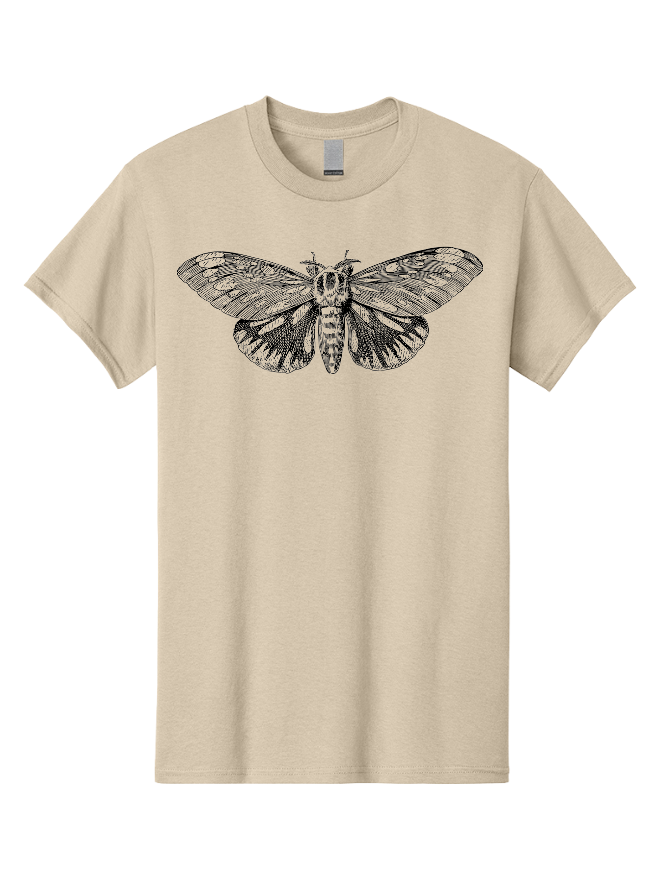Death-S-Head-Hawkmoth Men'S Graphic Tee, 100% Cotton, Comfortable Casual Summer Wear, Machine Washable, Moth Illustration, Insect Art, Detailed Drawing, Butterfly Design, Wing Pattern, Entomology, Delicate Wings, Ornate Details, Abstract Art Aab527