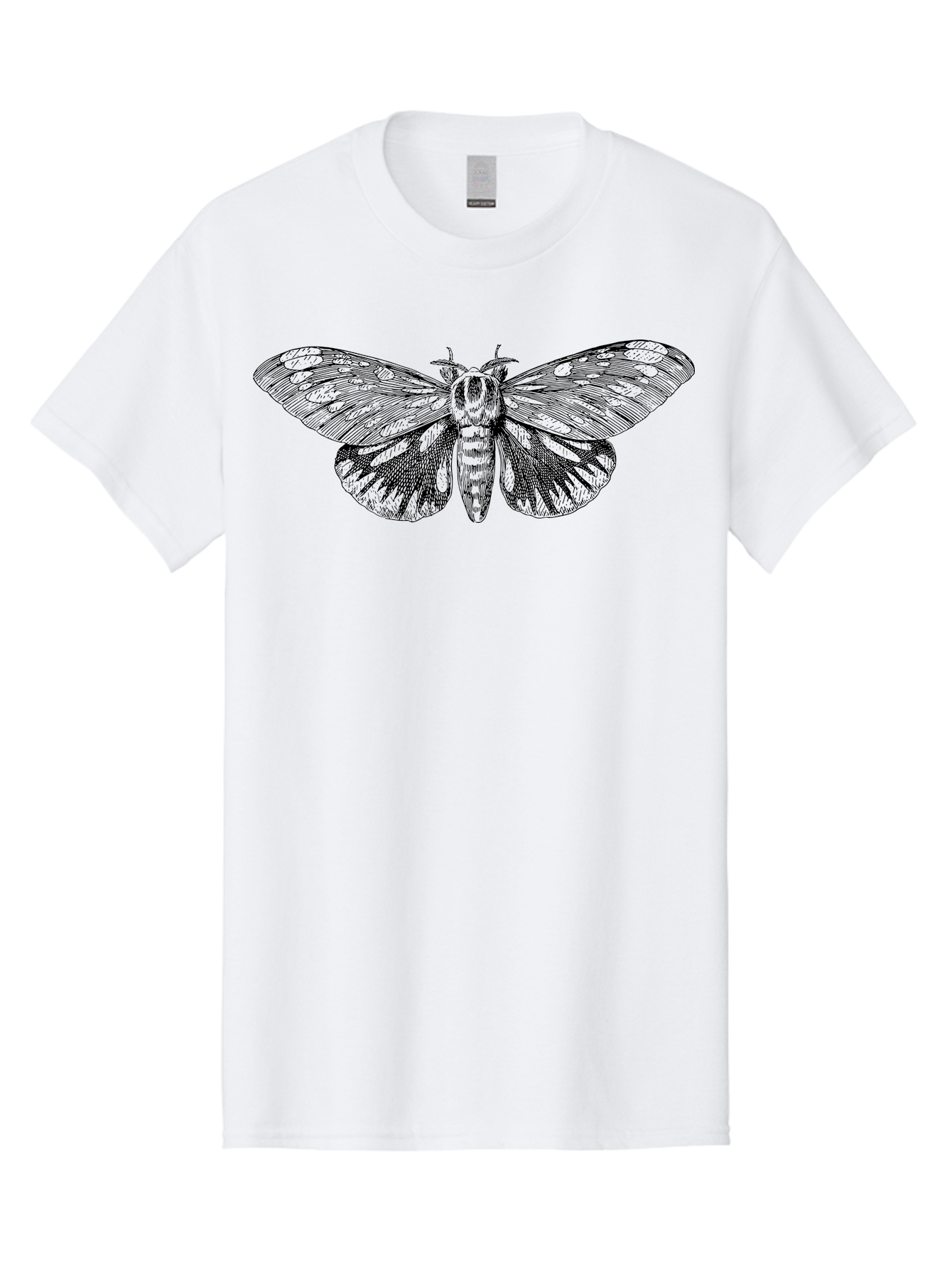 Death-S-Head-Hawkmoth Men'S Graphic Tee, 100% Cotton, Comfortable Casual Summer Wear, Machine Washable, Moth Illustration, Insect Art, Detailed Drawing, Butterfly Design, Wing Pattern, Entomology, Delicate Wings, Ornate Details, Abstract Art Aab527