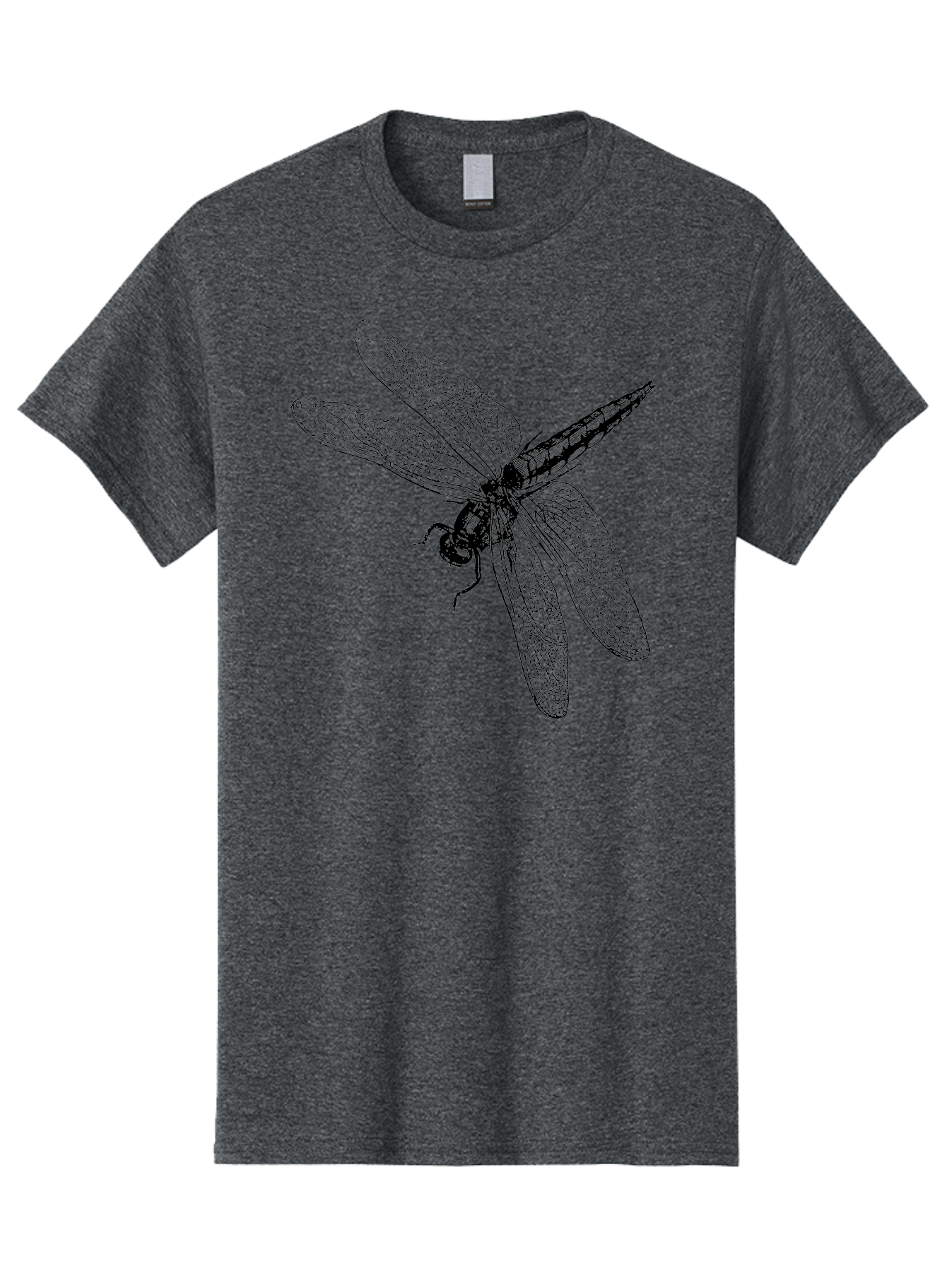 Dragonfly-1 Men'S Graphic Tee, 100% Cotton, Comfortable Casual Summer Wear, Machine Washable, Dragonfly Wings, Insect Art, Detailed Illustration, Black And Green, Wingspan, Dragonfly Species, Insect Anatomy, Delicate Patterns Aab528