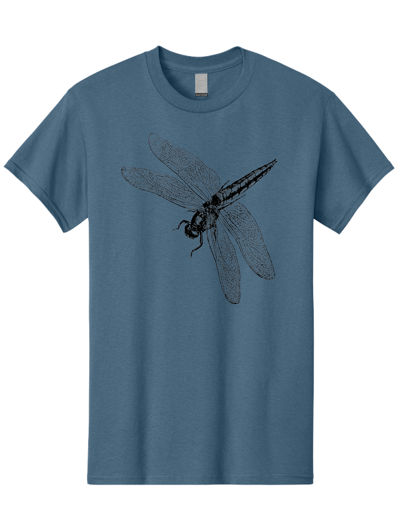 Dragonfly-1 Men'S Graphic Tee, 100% Cotton, Comfortable Casual Summer Wear, Machine Washable, Dragonfly Wings, Insect Art, Detailed Illustration, Black And Green, Wingspan, Dragonfly Species, Insect Anatomy, Delicate Patterns Aab528
