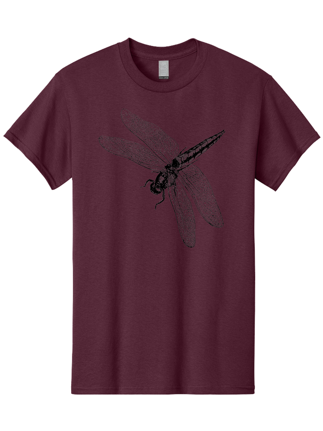 Dragonfly-1 Men'S Graphic Tee, 100% Cotton, Comfortable Casual Summer Wear, Machine Washable, Dragonfly Wings, Insect Art, Detailed Illustration, Black And Green, Wingspan, Dragonfly Species, Insect Anatomy, Delicate Patterns Aab528