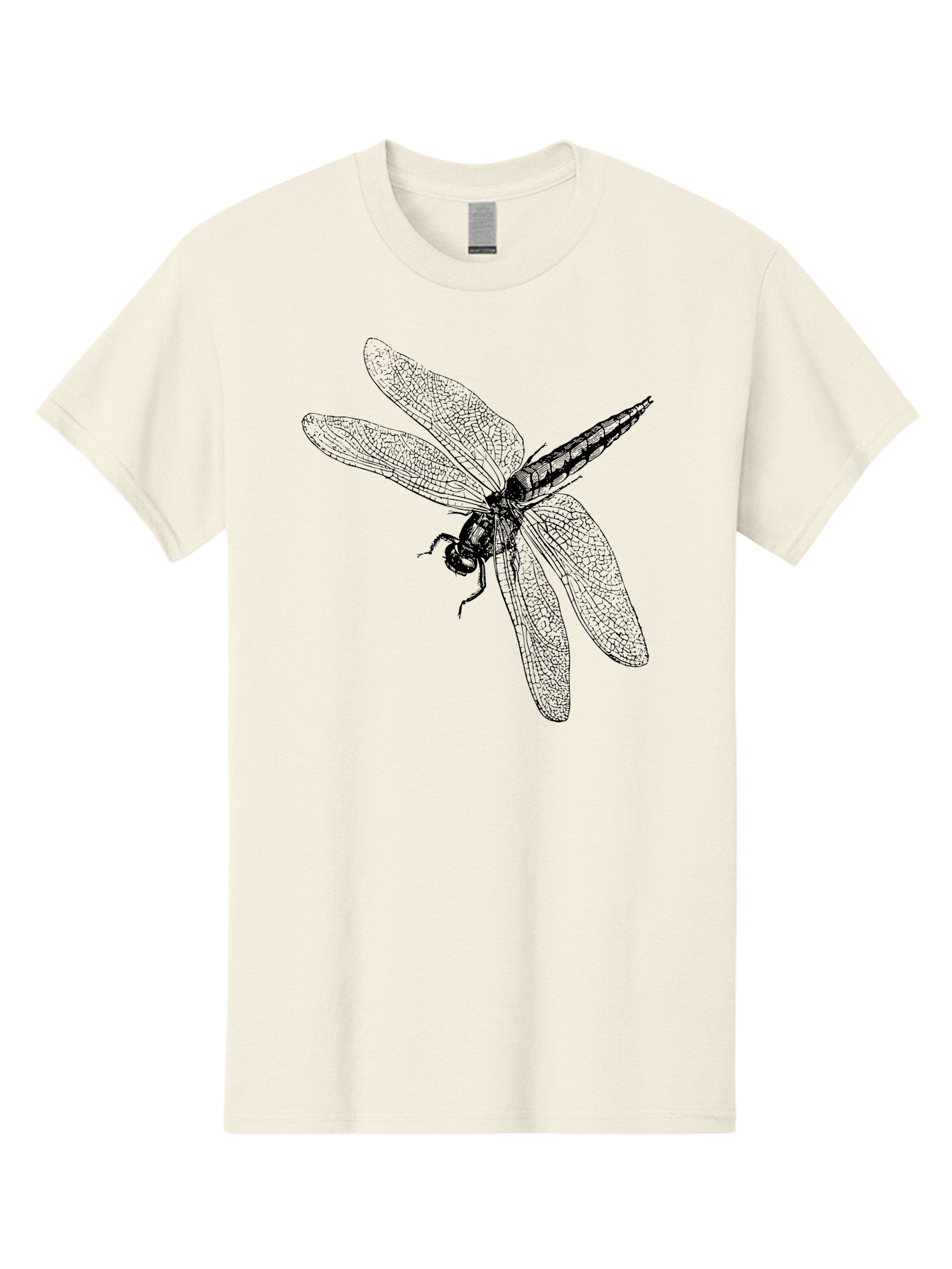 Dragonfly-1 Men'S Graphic Tee, 100% Cotton, Comfortable Casual Summer Wear, Machine Washable, Dragonfly Wings, Insect Art, Detailed Illustration, Black And Green, Wingspan, Dragonfly Species, Insect Anatomy, Delicate Patterns Aab528