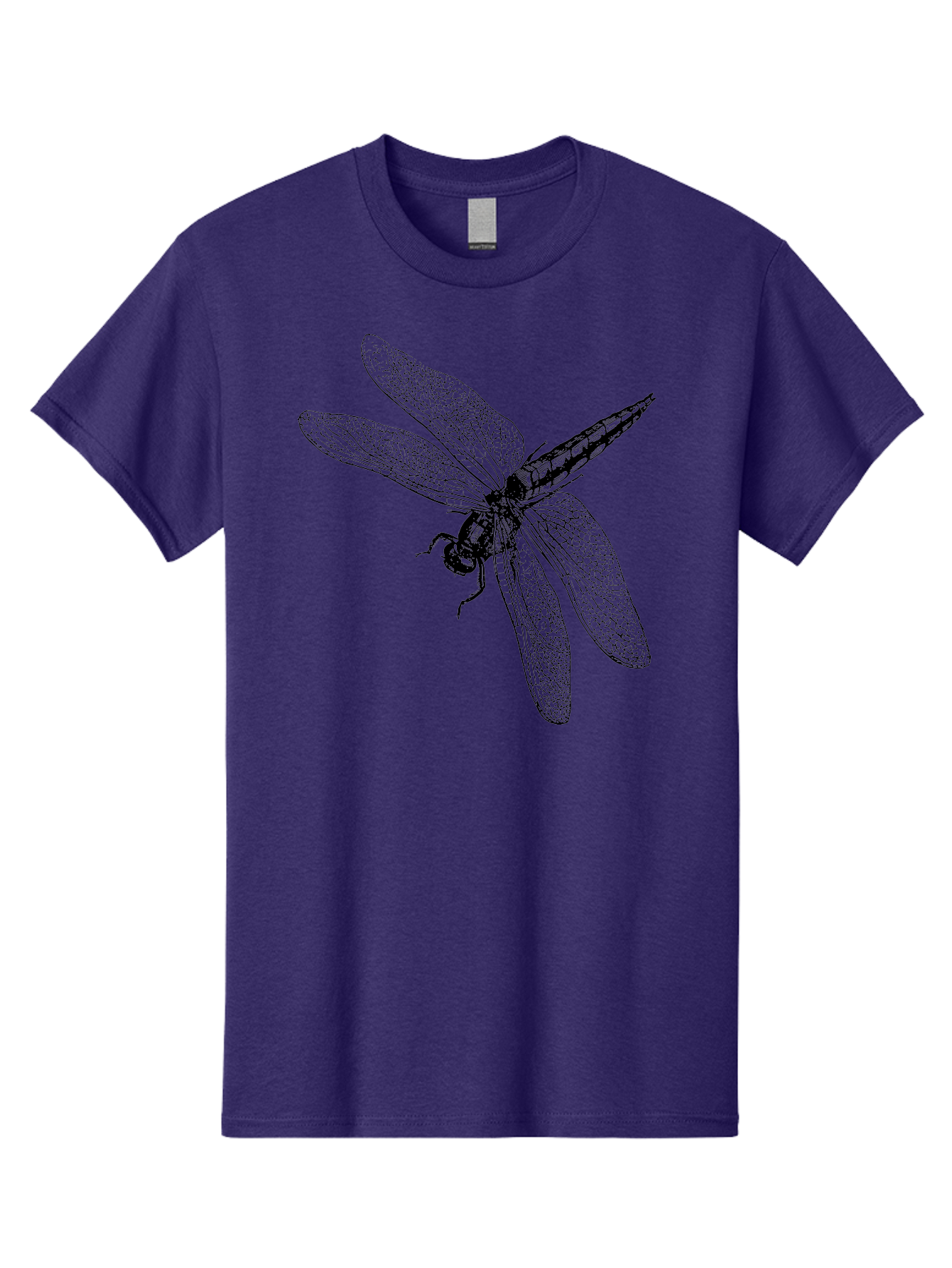 Dragonfly-1 Men'S Graphic Tee, 100% Cotton, Comfortable Casual Summer Wear, Machine Washable, Dragonfly Wings, Insect Art, Detailed Illustration, Black And Green, Wingspan, Dragonfly Species, Insect Anatomy, Delicate Patterns Aab528