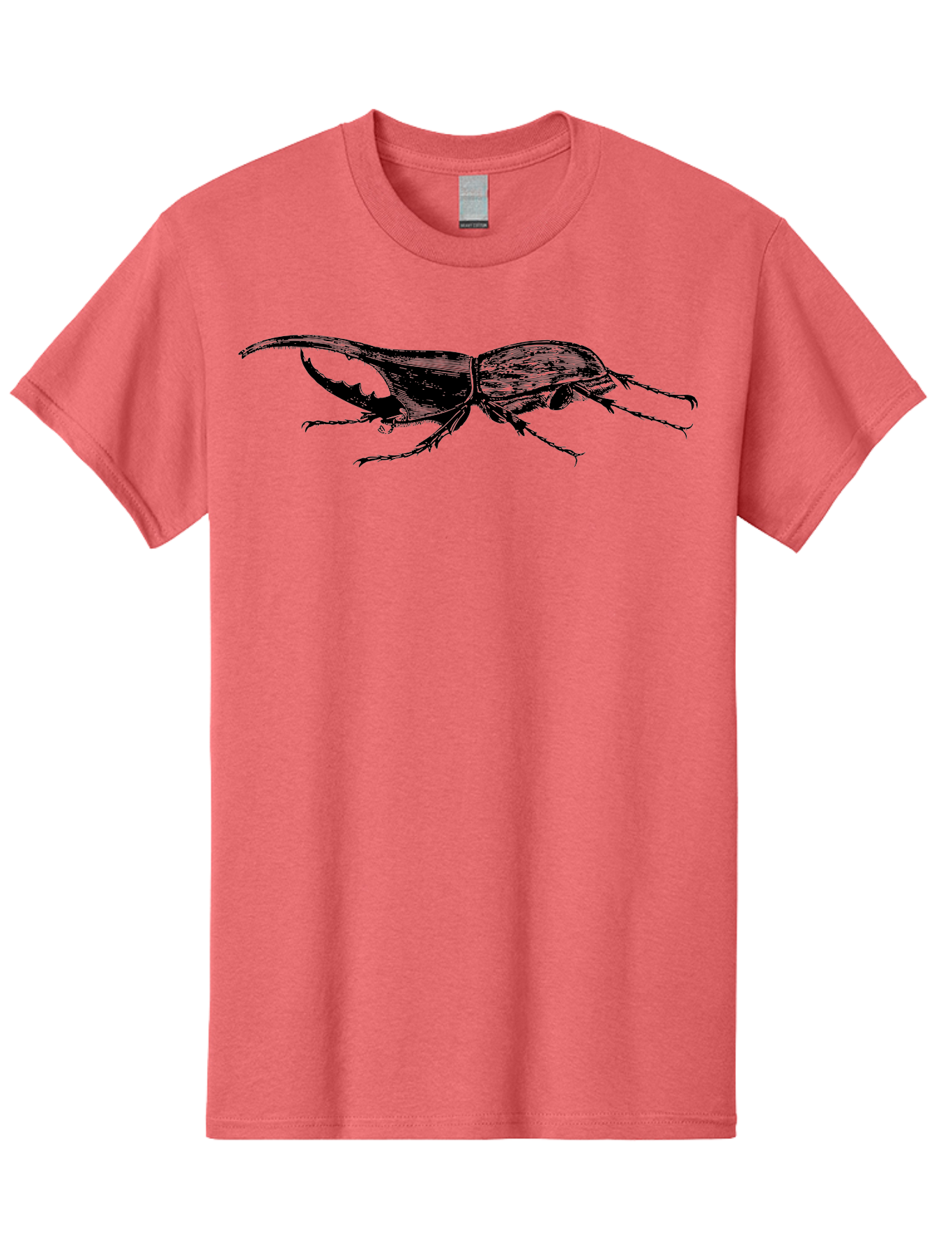 Giant-Stag-Beetle Men'S Graphic Tee, 100% Cotton, Comfortable Casual Summer Wear, Machine Washable, Giant Stag Beetle, Insect Silhouette, Wildlife Illustration, Entomology Art, Beetle Species, Dark Shadows, Detailed Insect, Insect Anatomy Aab535