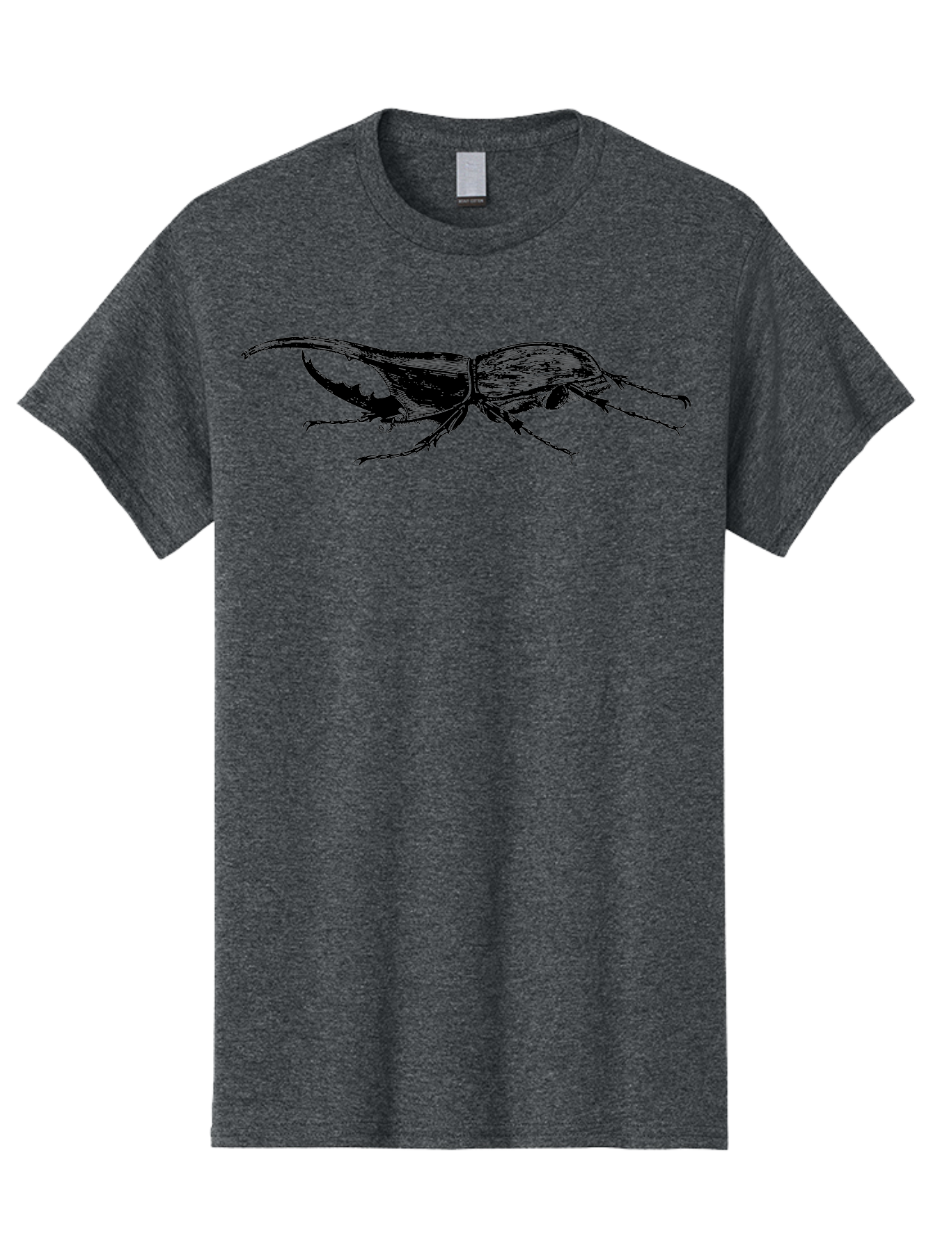 Giant-Stag-Beetle Men'S Graphic Tee, 100% Cotton, Comfortable Casual Summer Wear, Machine Washable, Giant Stag Beetle, Insect Silhouette, Wildlife Illustration, Entomology Art, Beetle Species, Dark Shadows, Detailed Insect, Insect Anatomy Aab535