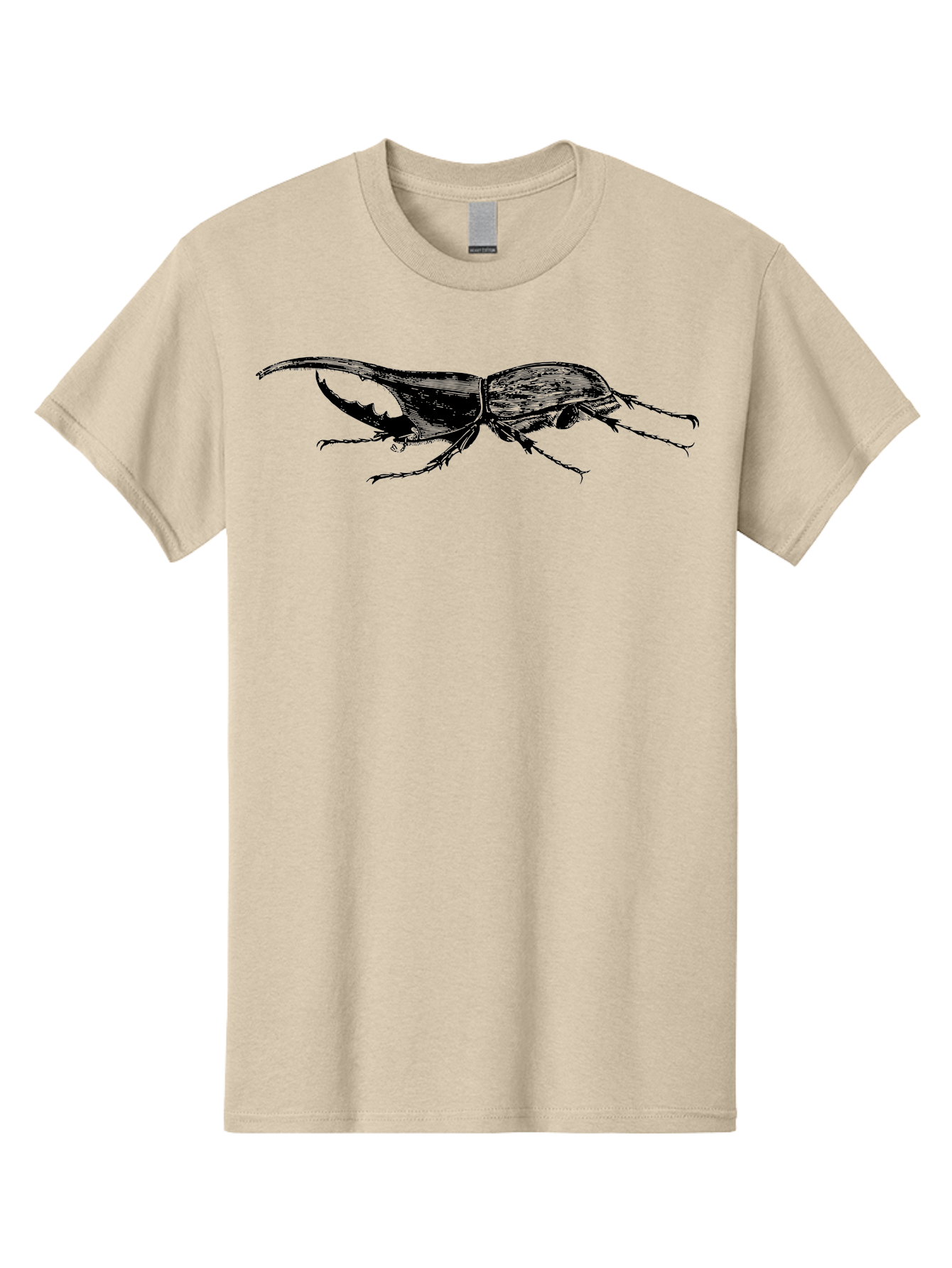 Giant-Stag-Beetle Men'S Graphic Tee, 100% Cotton, Comfortable Casual Summer Wear, Machine Washable, Giant Stag Beetle, Insect Silhouette, Wildlife Illustration, Entomology Art, Beetle Species, Dark Shadows, Detailed Insect, Insect Anatomy Aab535