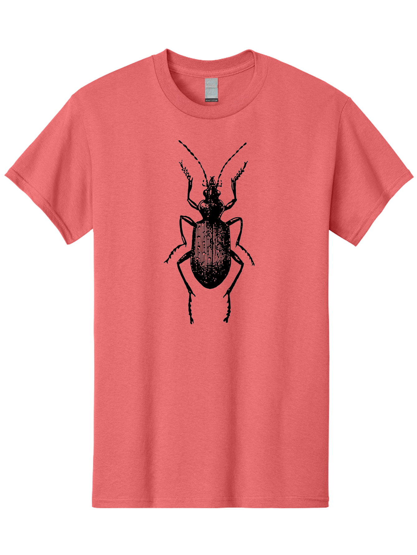 Ground-Beetle Men'S Graphic Tee, 100% Cotton, Comfortable Casual Summer Wear, Machine Washable, Black Beetle, Insect Silhouette, Detailed Illustration, Entomology Art, Bug Graphics, Six Legs, Antennae, Vector Design Aab538