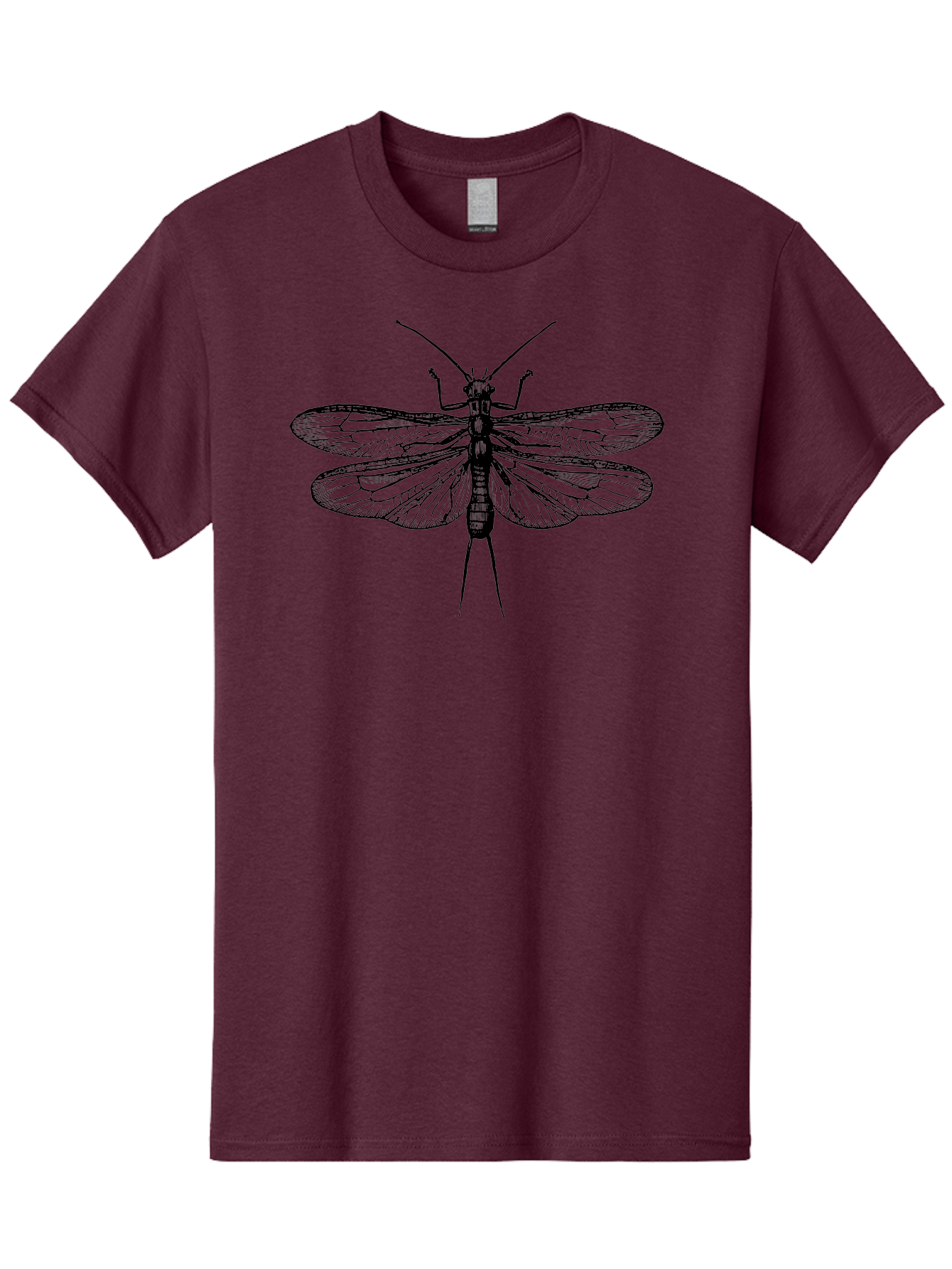 Katydid Men'S Graphic Tee, 100% Cotton, Comfortable Casual Summer Wear, Machine Washable, Black Cricket Illustration, Insect Art, Detailed Drawing, Winged Creature, Entomology, Insect Wings, Detailed Lines, Graphic Design Aab540
