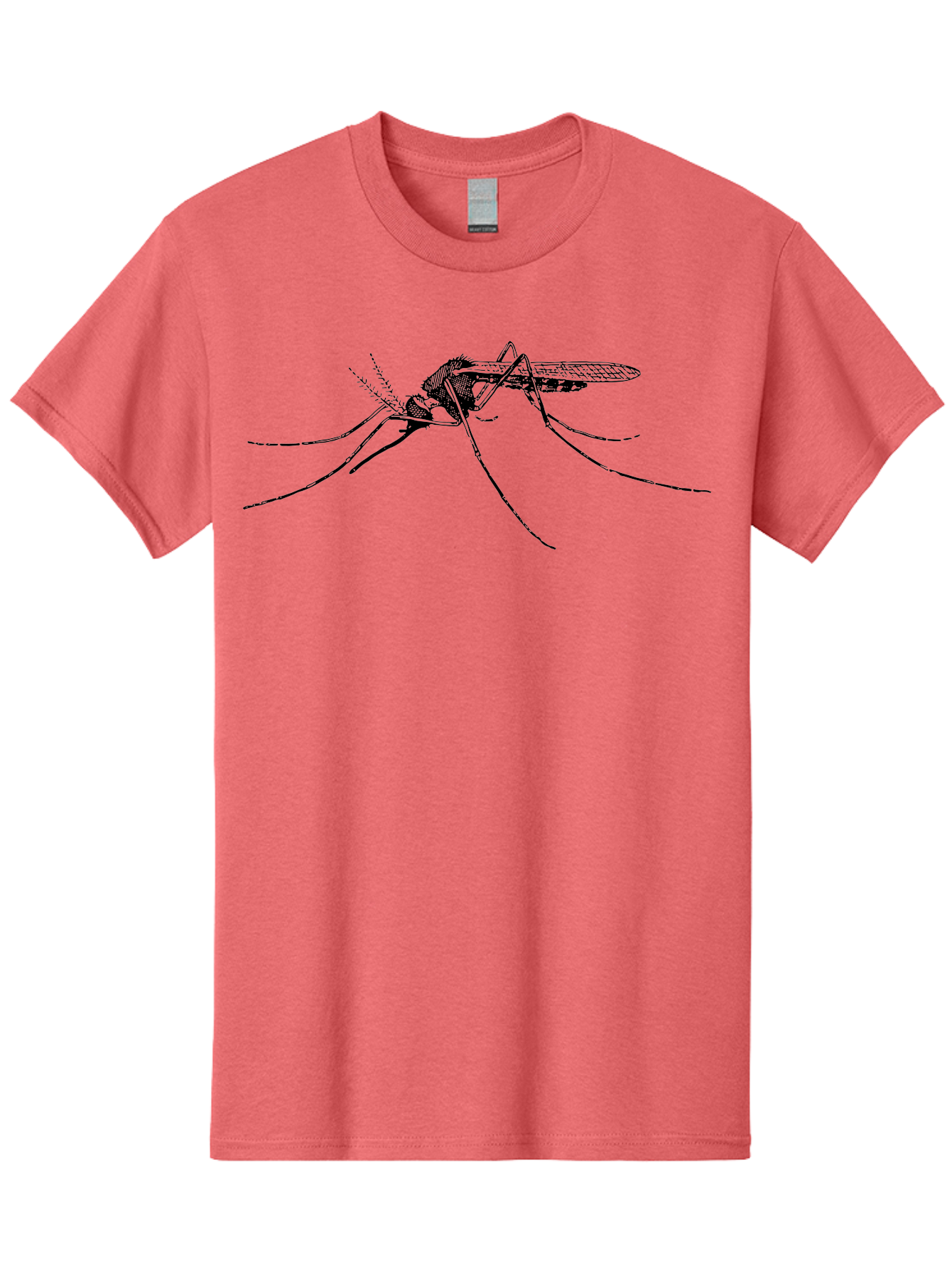 Mosquito Men'S Graphic Tee, 100% Cotton, Comfortable Casual Summer Wear, Machine Washable, Mosquito Insect, Disease Carrier, Pest Control, Vector-Borne Illness, Malaria, Zika Virus, Dengue Fever, Yellow Fever, Long Legs, Wings, Aab545