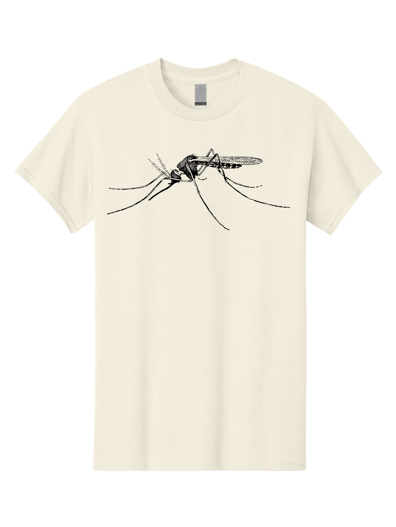 Mosquito Men'S Graphic Tee, 100% Cotton, Comfortable Casual Summer Wear, Machine Washable, Mosquito Insect, Disease Carrier, Pest Control, Vector-Borne Illness, Malaria, Zika Virus, Dengue Fever, Yellow Fever, Long Legs, Wings, Aab545