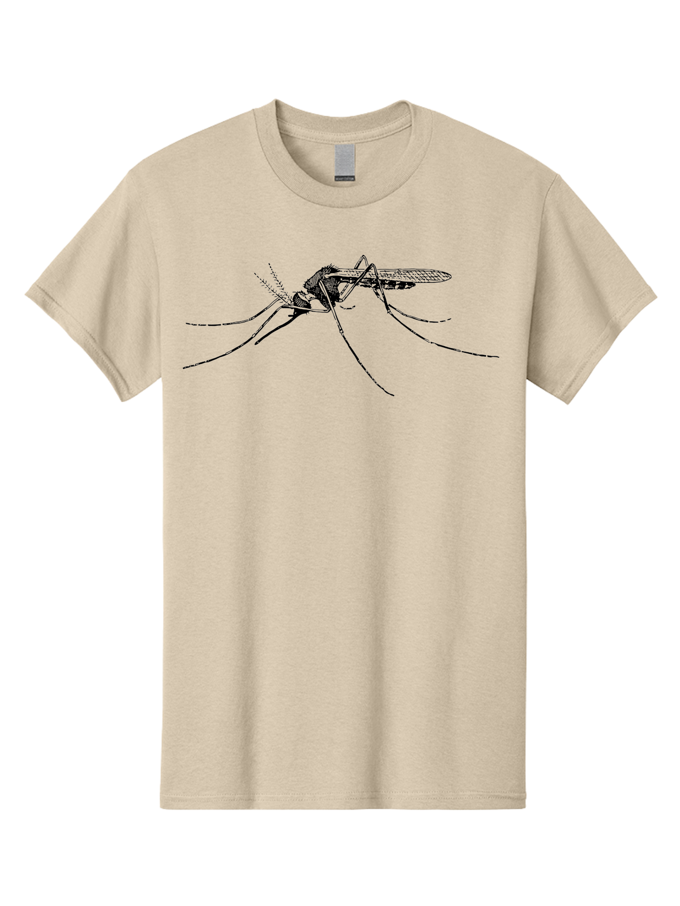 Mosquito Men'S Graphic Tee, 100% Cotton, Comfortable Casual Summer Wear, Machine Washable, Mosquito Insect, Disease Carrier, Pest Control, Vector-Borne Illness, Malaria, Zika Virus, Dengue Fever, Yellow Fever, Long Legs, Wings, Aab545