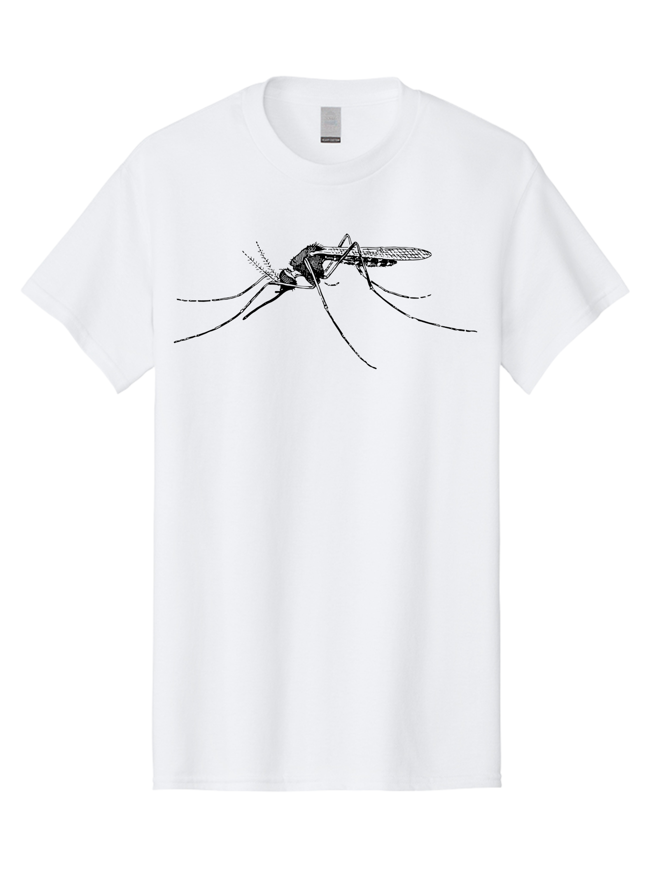Mosquito Men'S Graphic Tee, 100% Cotton, Comfortable Casual Summer Wear, Machine Washable, Mosquito Insect, Disease Carrier, Pest Control, Vector-Borne Illness, Malaria, Zika Virus, Dengue Fever, Yellow Fever, Long Legs, Wings, Aab545
