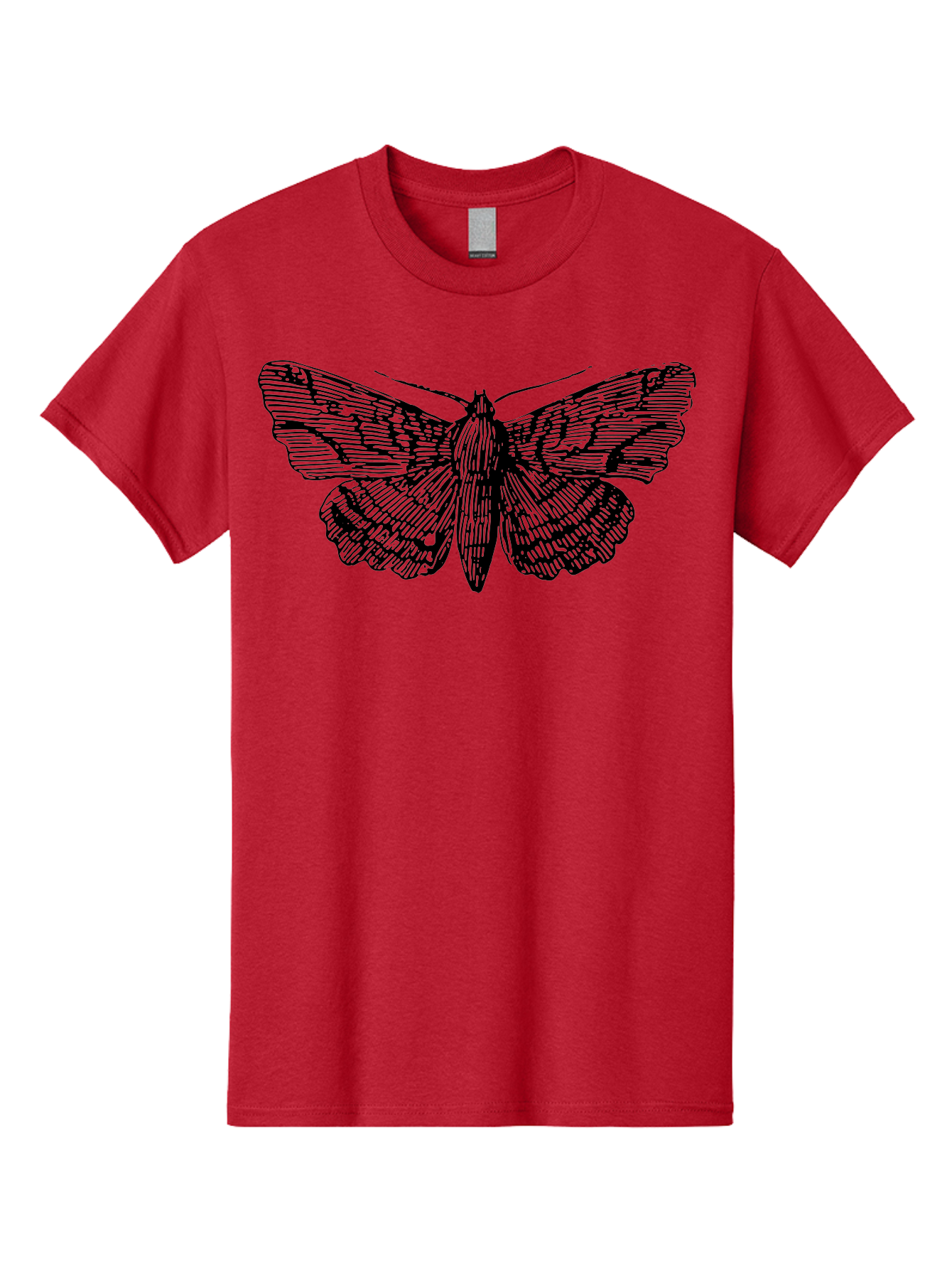 Moth-1 Men'S Graphic Tee, 100% Cotton, Comfortable Casual Summer Wear, Machine Washable, Moth Illustration, Insect Art, Black And Green, Detailed Drawing, Line Art, Entomology, Wing Patterns, Nocturnal Creature, Delicate Features Aab546