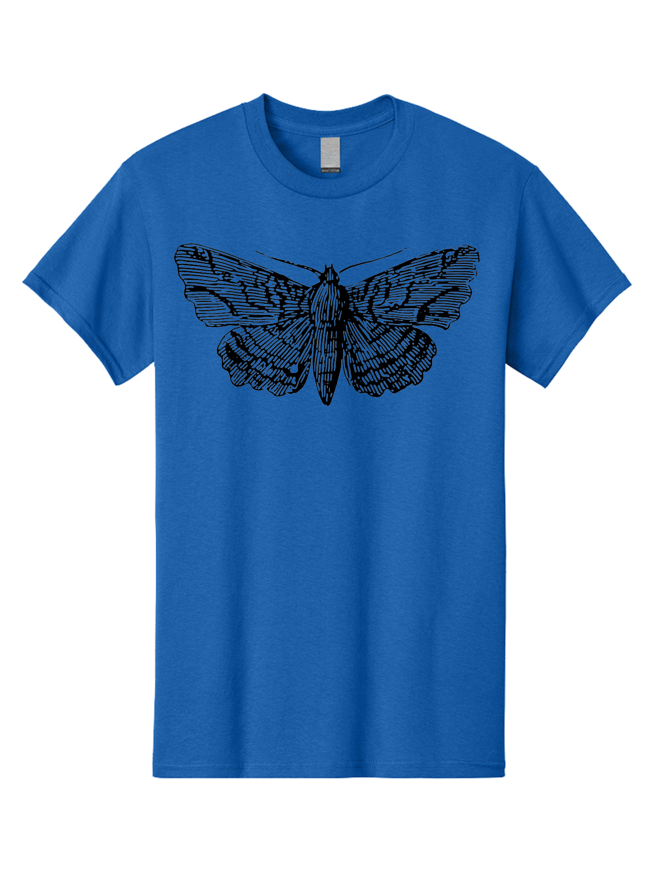 Moth-1 Men'S Graphic Tee, 100% Cotton, Comfortable Casual Summer Wear, Machine Washable, Moth Illustration, Insect Art, Black And Green, Detailed Drawing, Line Art, Entomology, Wing Patterns, Nocturnal Creature, Delicate Features Aab546