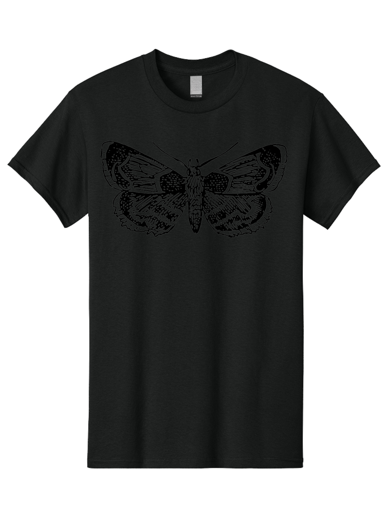 Moth-2 Men'S Graphic Tee, 100% Cotton, Comfortable Casual Summer Wear, Machine Washable, Moth Illustration, Insect Art, Detailed Silhouette, Nocturnal Creature, Wing Pattern, Ornate Design, Detailed Texture, Entomology, Butterfly Relative Aab547