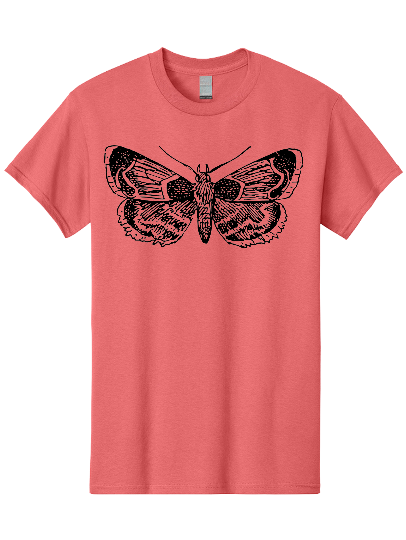 Moth-2 Men'S Graphic Tee, 100% Cotton, Comfortable Casual Summer Wear, Machine Washable, Moth Illustration, Insect Art, Detailed Silhouette, Nocturnal Creature, Wing Pattern, Ornate Design, Detailed Texture, Entomology, Butterfly Relative Aab547