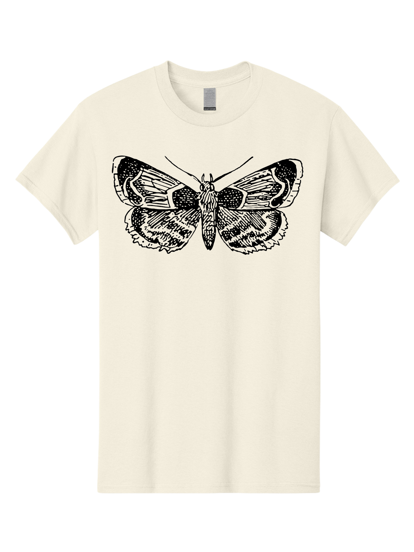 Moth-2 Men'S Graphic Tee, 100% Cotton, Comfortable Casual Summer Wear, Machine Washable, Moth Illustration, Insect Art, Detailed Silhouette, Nocturnal Creature, Wing Pattern, Ornate Design, Detailed Texture, Entomology, Butterfly Relative Aab547