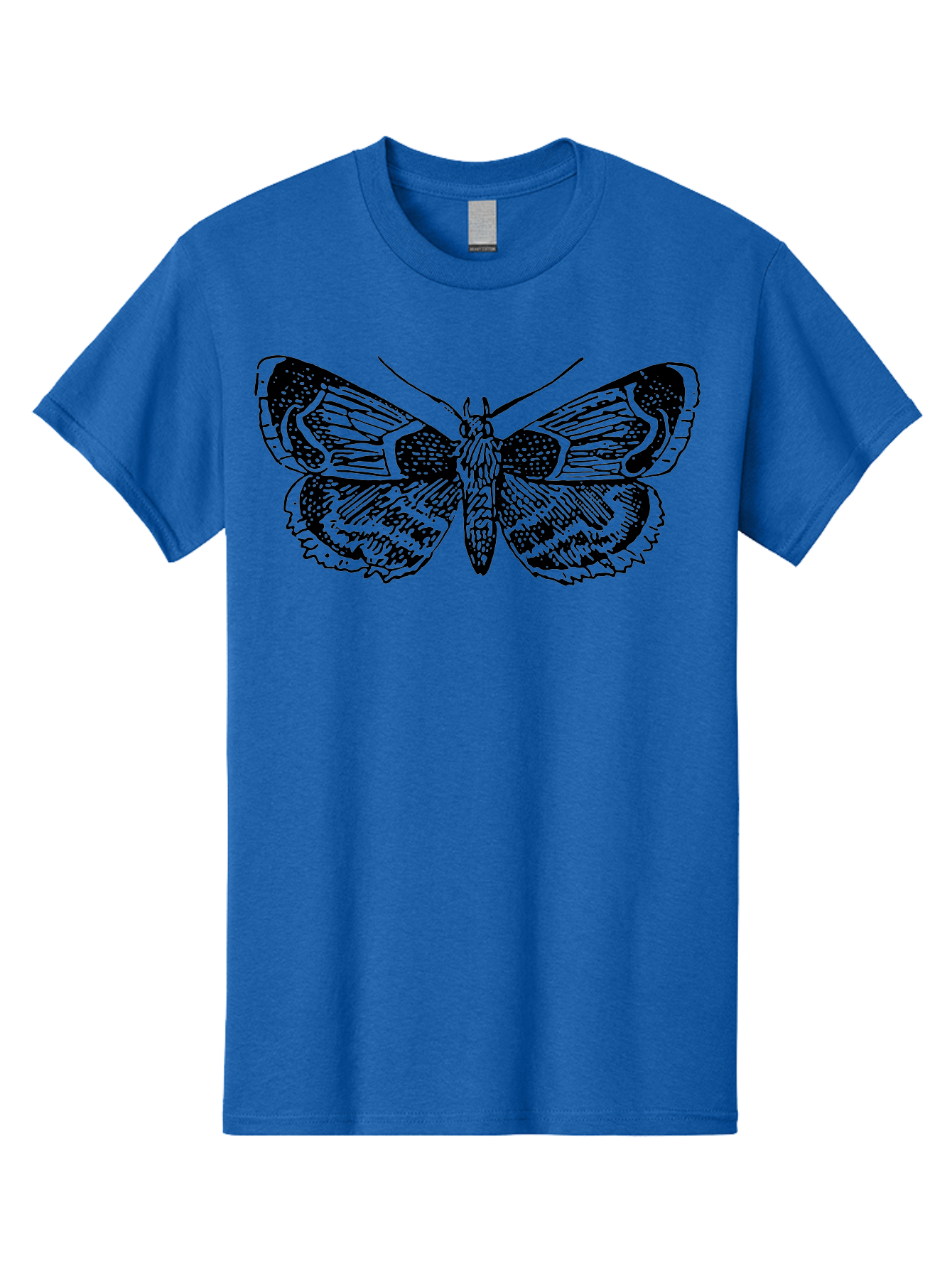 Moth-2 Men'S Graphic Tee, 100% Cotton, Comfortable Casual Summer Wear, Machine Washable, Moth Illustration, Insect Art, Detailed Silhouette, Nocturnal Creature, Wing Pattern, Ornate Design, Detailed Texture, Entomology, Butterfly Relative Aab547