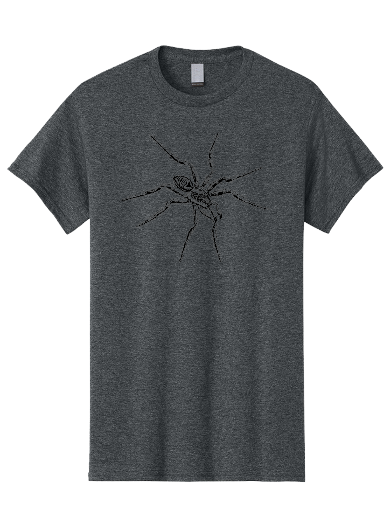 Spider-1 Men'S Graphic Tee, 100% Cotton, Comfortable Casual Summer Wear, Machine Washable, Black Spider, Eight Legs, Arachnid, Insect, Detailed Illustration, Spider Anatomy, Creepy Crawlers, Spider Art Aab552