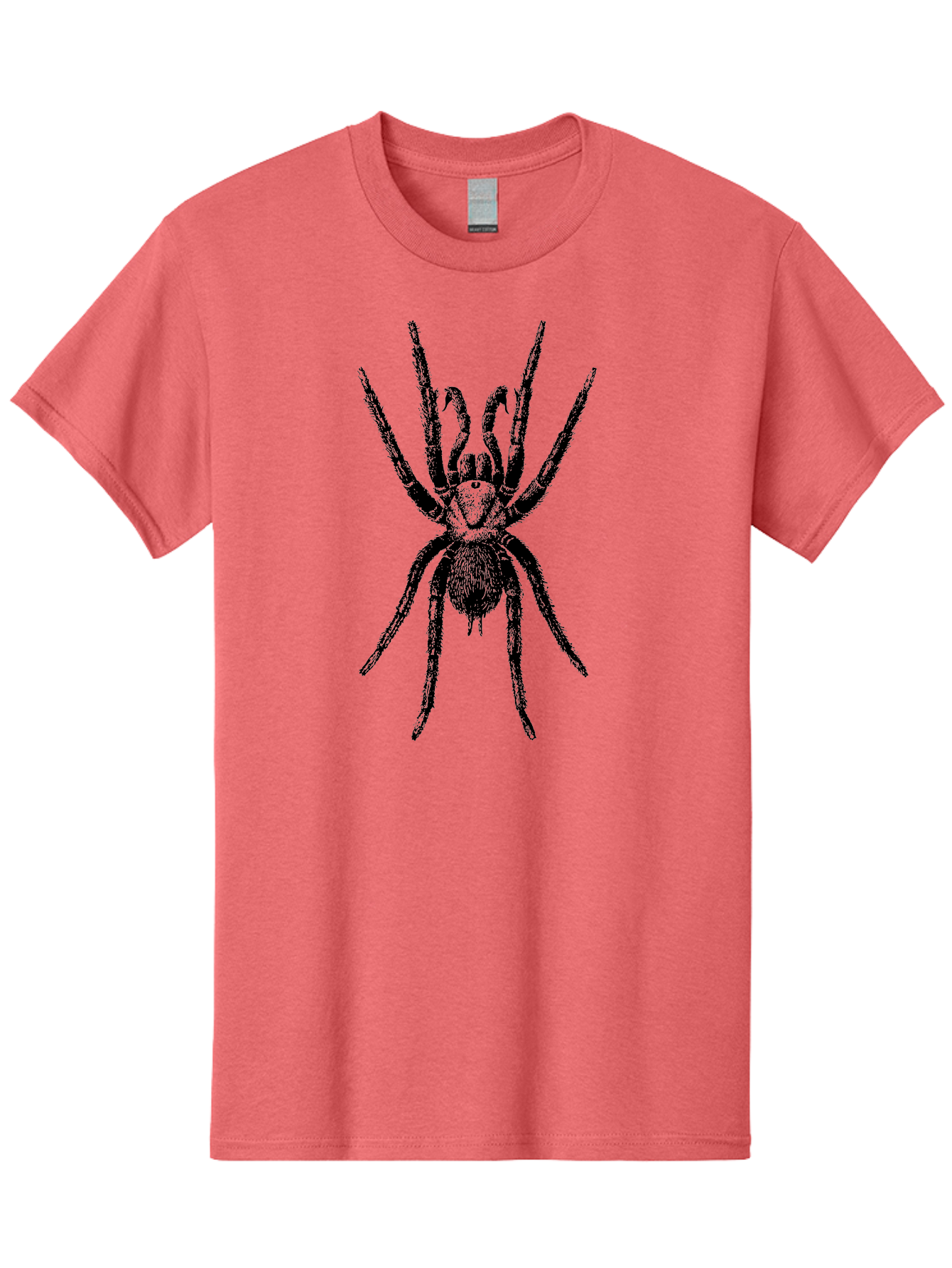 Spider Men'S Graphic Tee, 100% Cotton, Comfortable Casual Summer Wear, Machine Washable, Black Widow Spider, Arachnid, Eight Legs, Spider Silhouette, Arachnophobia, Black And Green, Creepy Crawlers, Spider Graphics, Dark Art Aab554