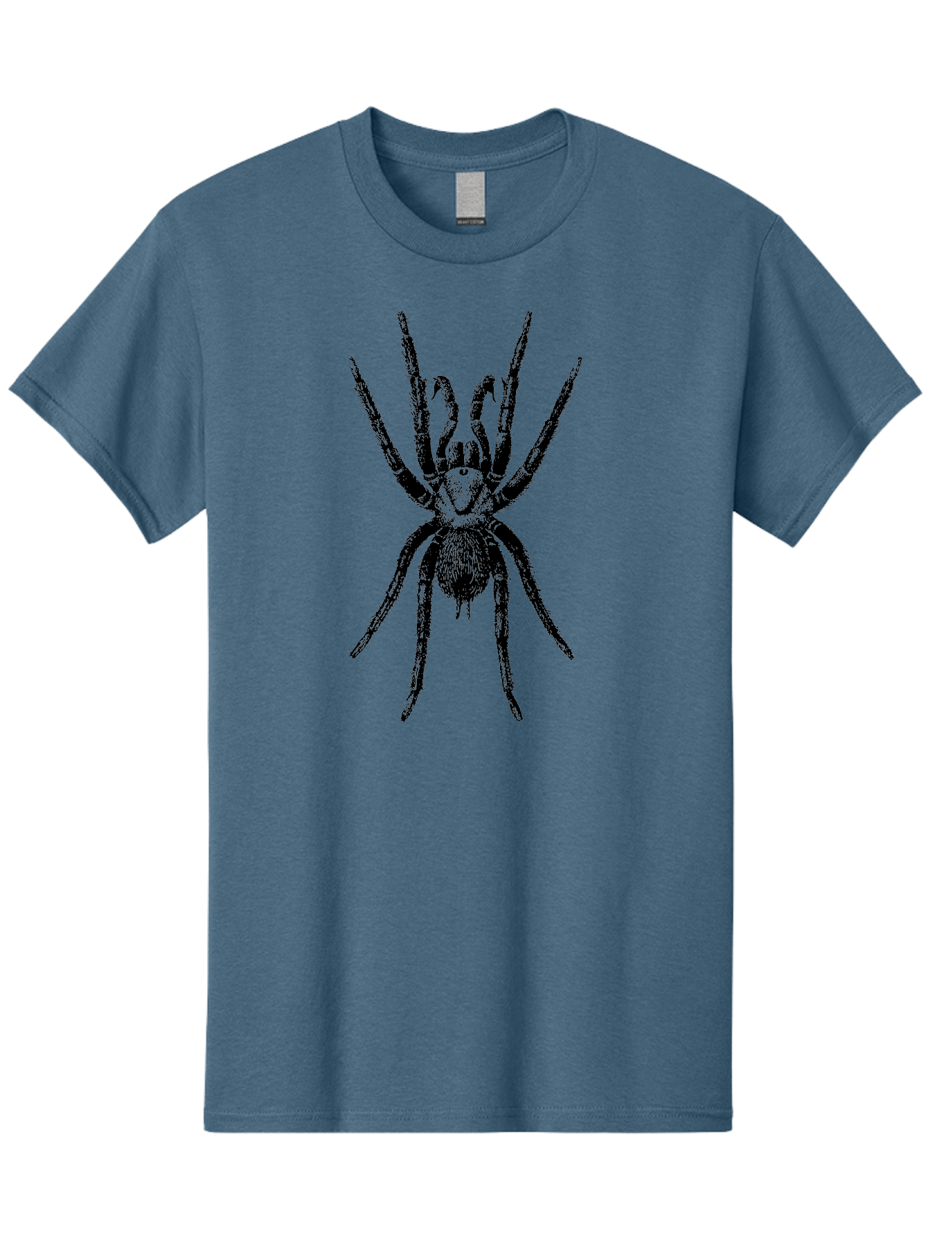 Spider Men'S Graphic Tee, 100% Cotton, Comfortable Casual Summer Wear, Machine Washable, Black Widow Spider, Arachnid, Eight Legs, Spider Silhouette, Arachnophobia, Black And Green, Creepy Crawlers, Spider Graphics, Dark Art Aab554
