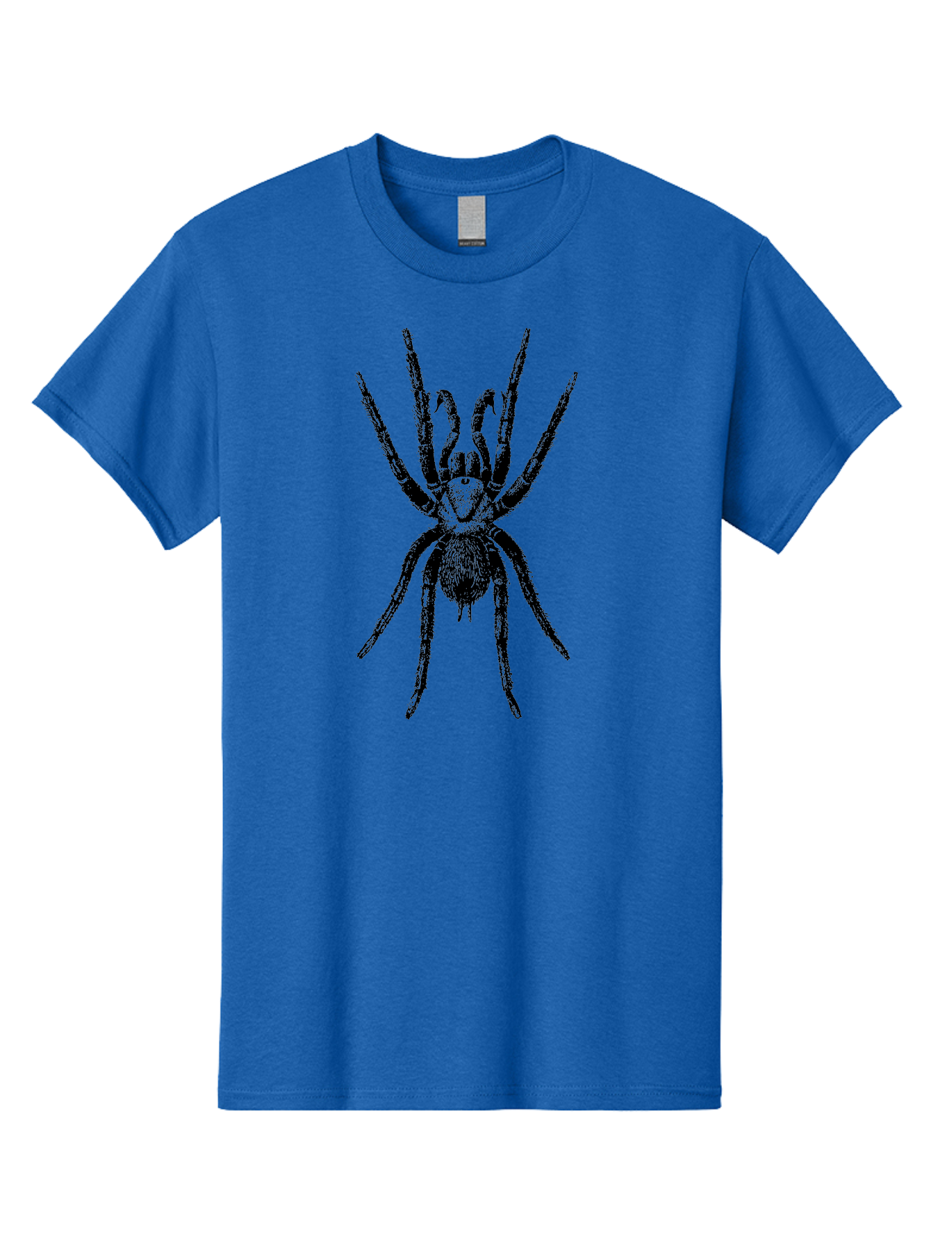 Spider Men'S Graphic Tee, 100% Cotton, Comfortable Casual Summer Wear, Machine Washable, Black Widow Spider, Arachnid, Eight Legs, Spider Silhouette, Arachnophobia, Black And Green, Creepy Crawlers, Spider Graphics, Dark Art Aab554