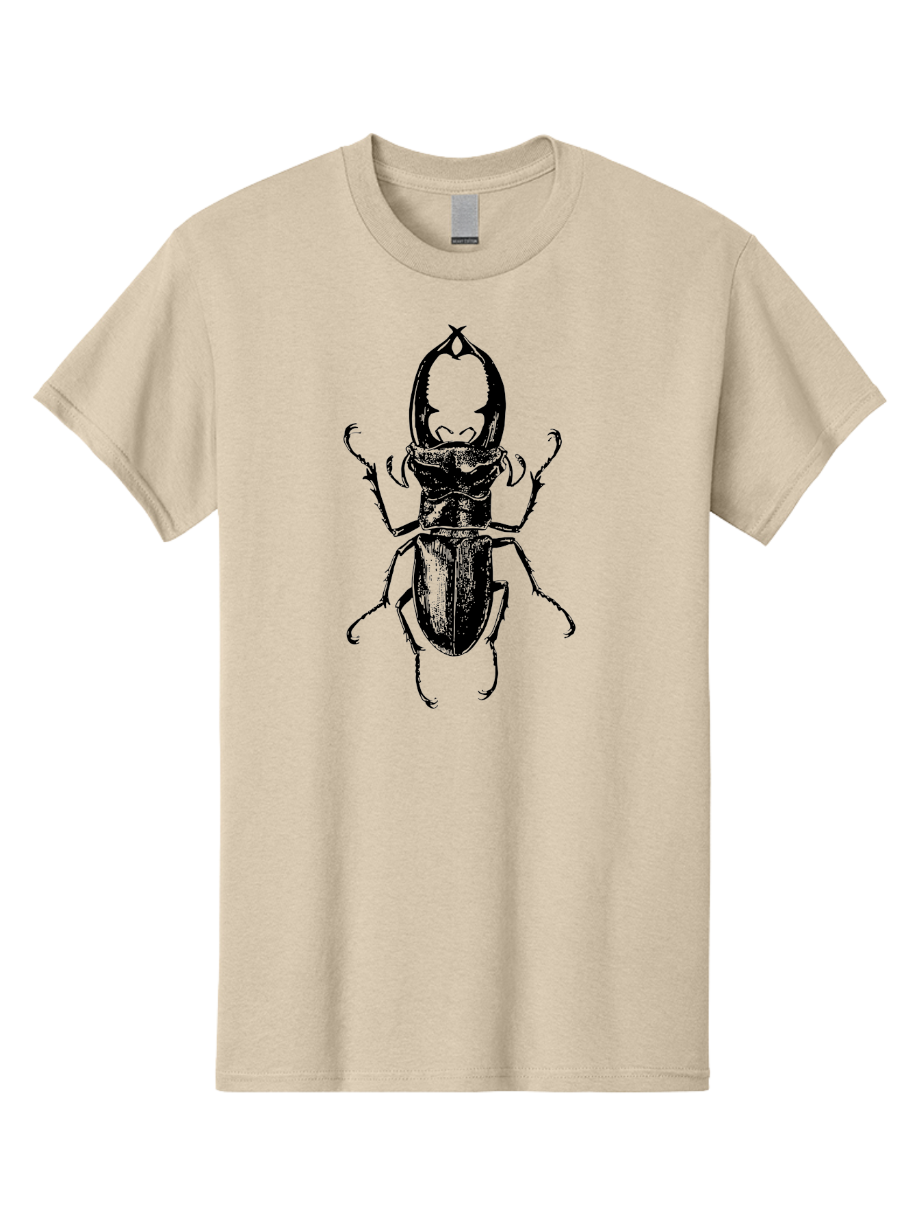 Stag-Beetle Men'S Graphic Tee, 100% Cotton, Comfortable Casual Summer Wear, Machine Washable, Stag Beetle, Insect Art, Entomology Illustration, Beetle Species, Wildlife Graphics, Detailed Drawing, Natural History, Insect Morphology Aab556