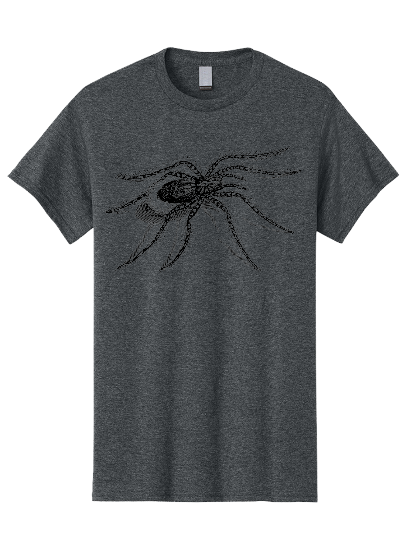 Tarantula-1 Men'S Graphic Tee, 100% Cotton, Comfortable Casual Summer Wear, Machine Washable, Black Spider, Spider Illustration, Arachnid Art, Creepy Crawlers, Eight-Legged Creature, Spider Graphics, Arachnophobia, Spider Silhouette Aab557